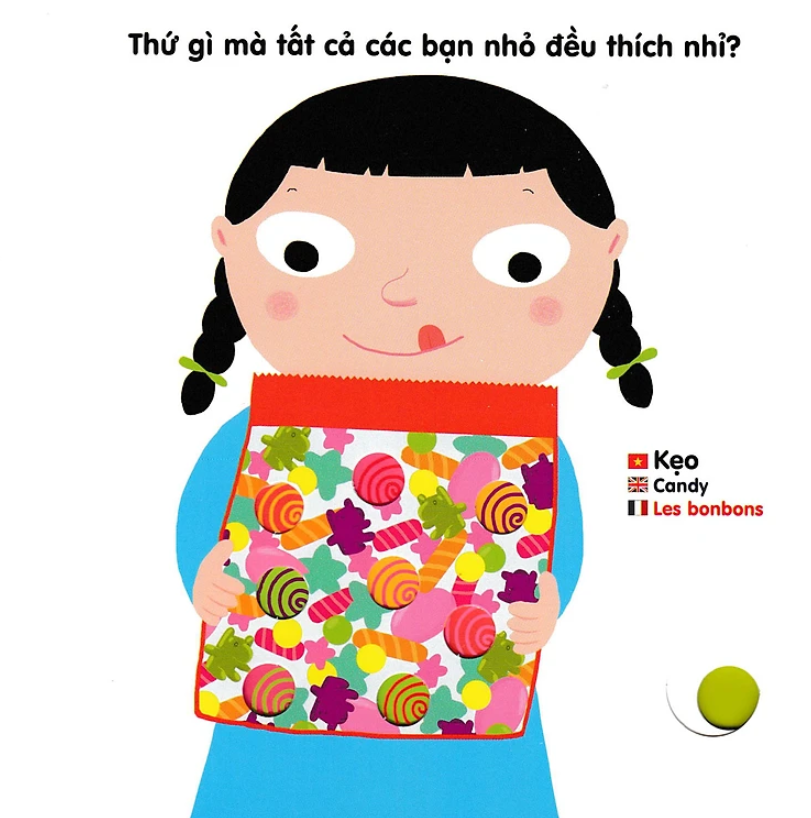 sách chuyển động thông minh đa ngữ việt - anh - pháp: thức ăn - foods - les aliments