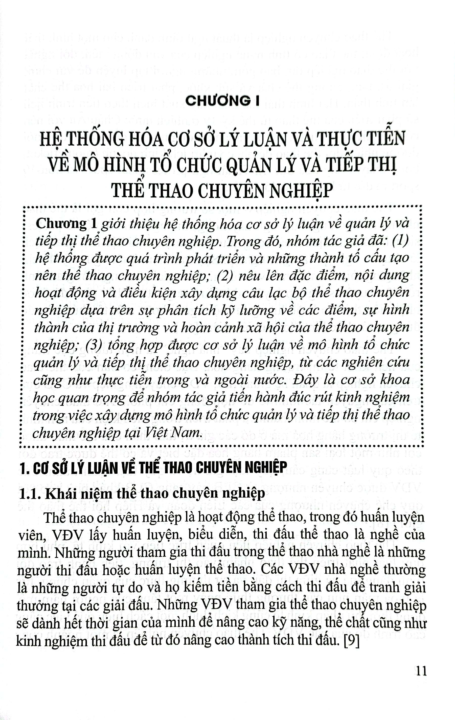 sách chuyên khảo - mô hình tổ chức quản lý và tiếp thị thể thao chuyên nghiệp tại việt nam