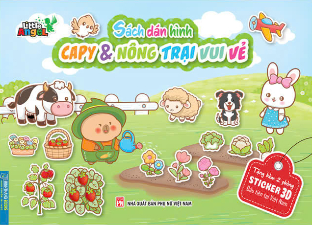 sách dán hình - capy và nông trại vui vẻ