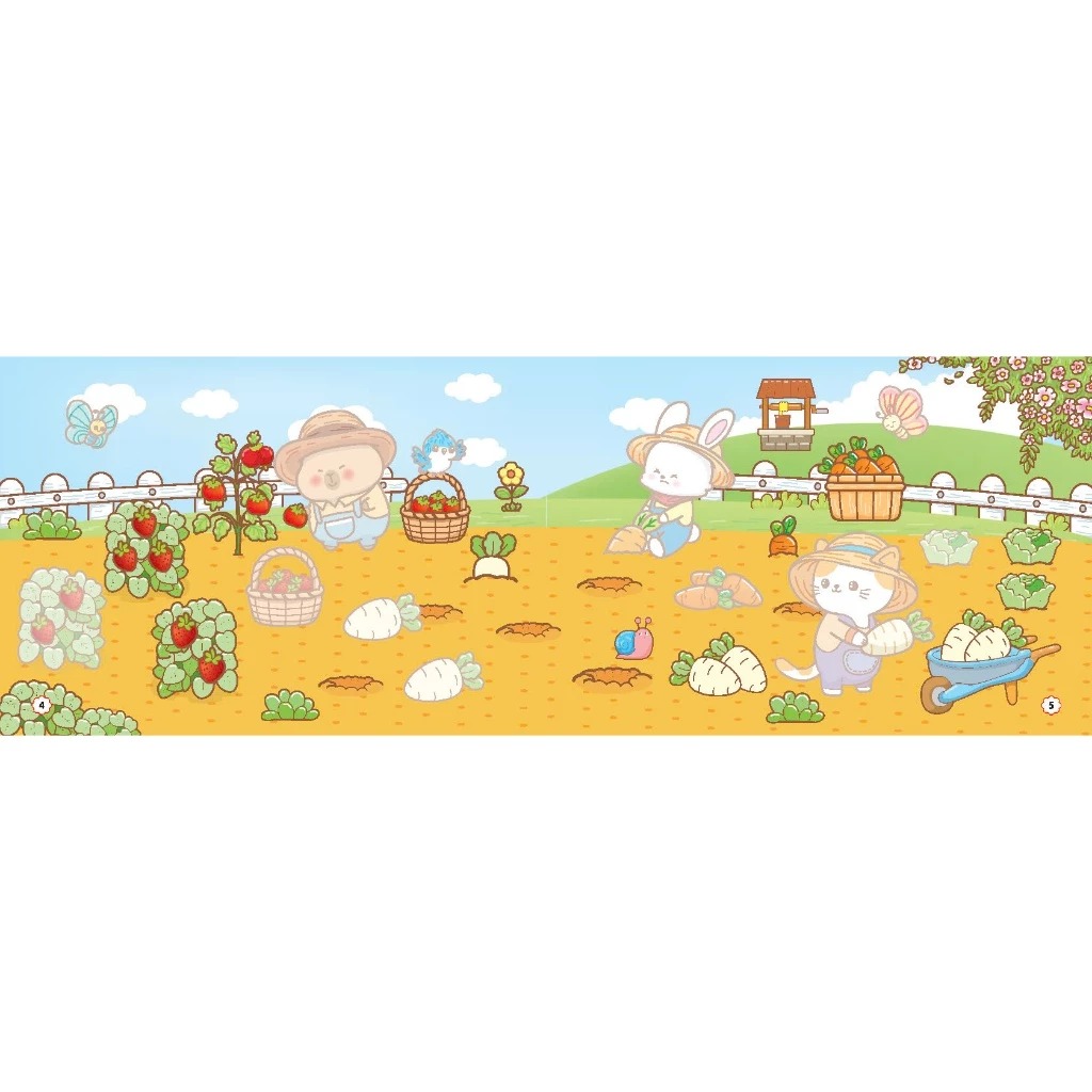 sách dán hình - capy và nông trại vui vẻ