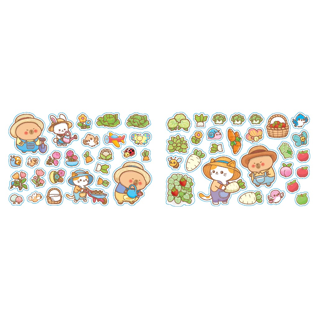 sách dán hình - capy và nông trại vui vẻ