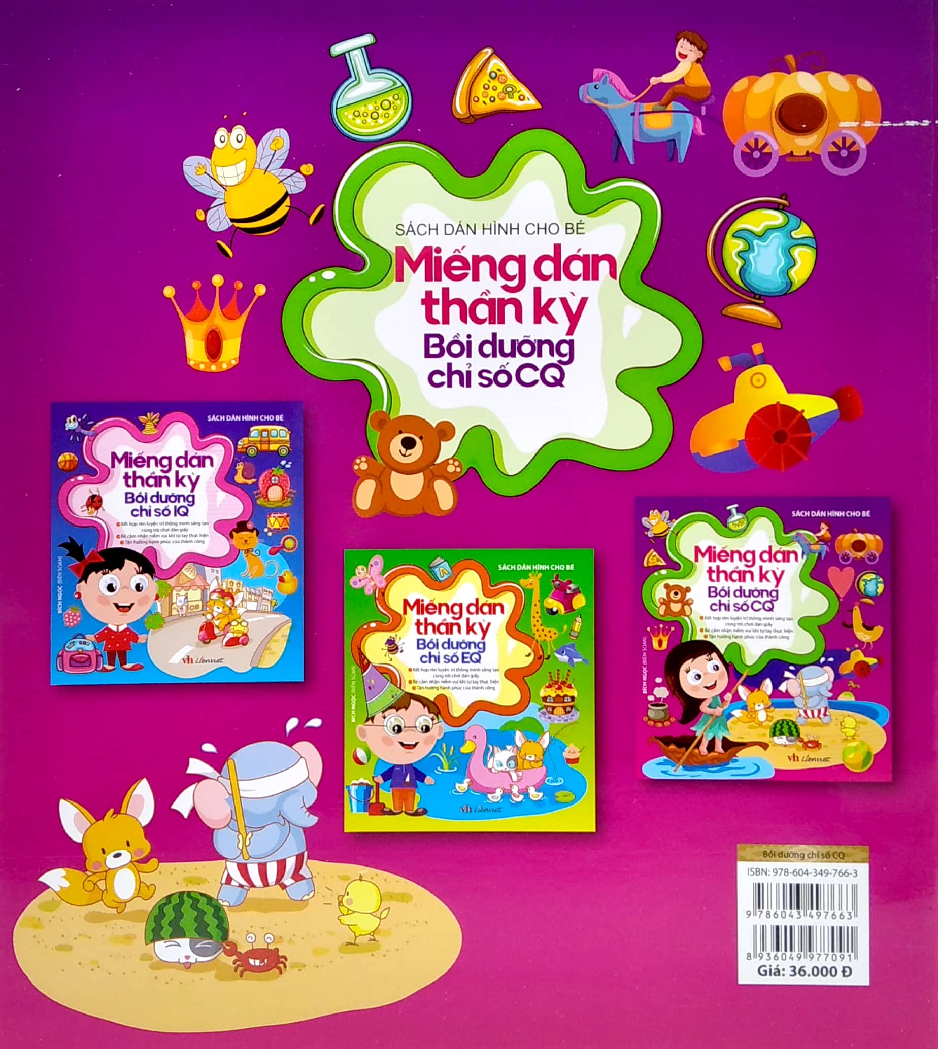 sách dán hình cho bé - miếng dán thần kỳ - bồi dưỡng chỉ số cq