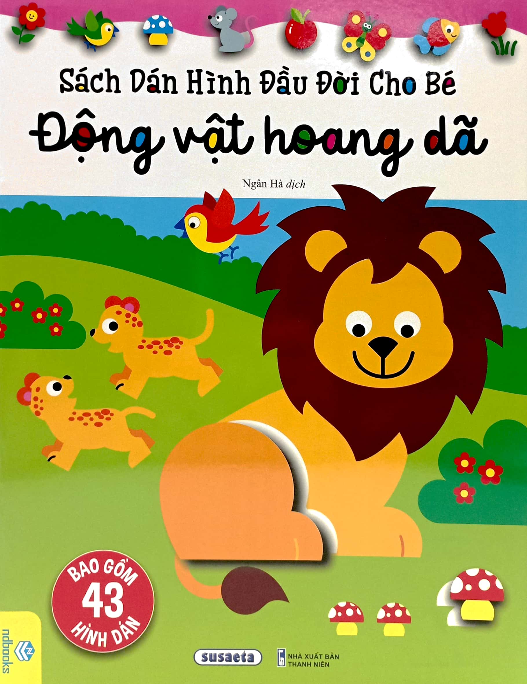 sách dán hình đầu đời cho bé - động vật hoang dã