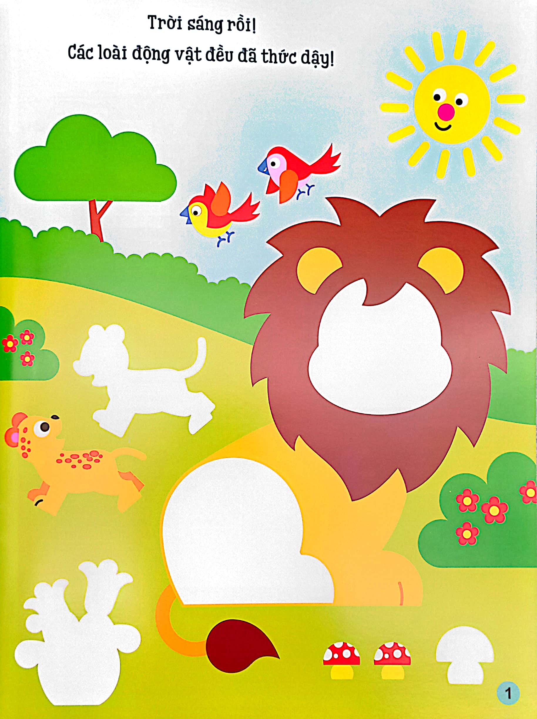 sách dán hình đầu đời cho bé - động vật hoang dã