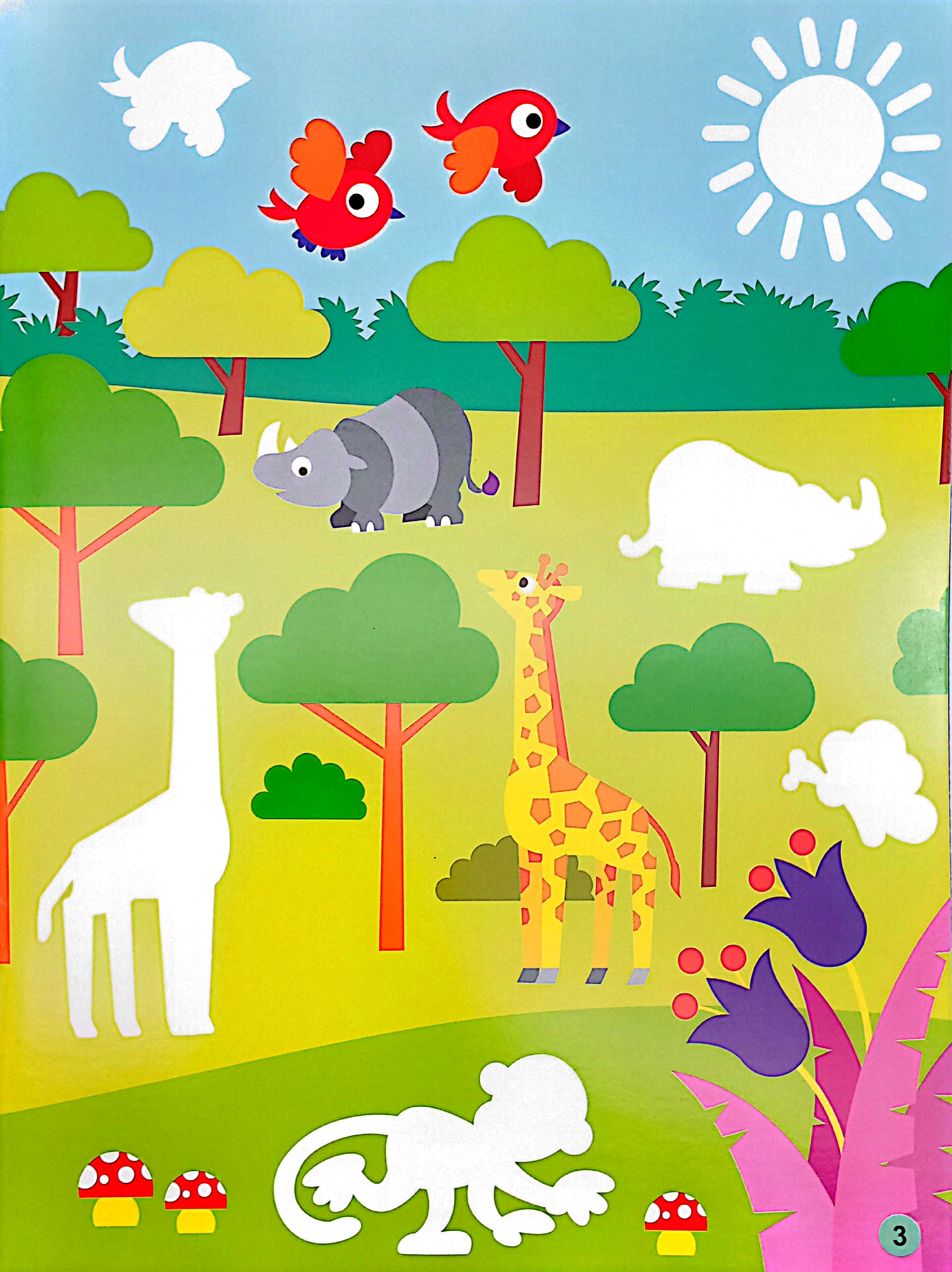 sách dán hình đầu đời cho bé - động vật hoang dã