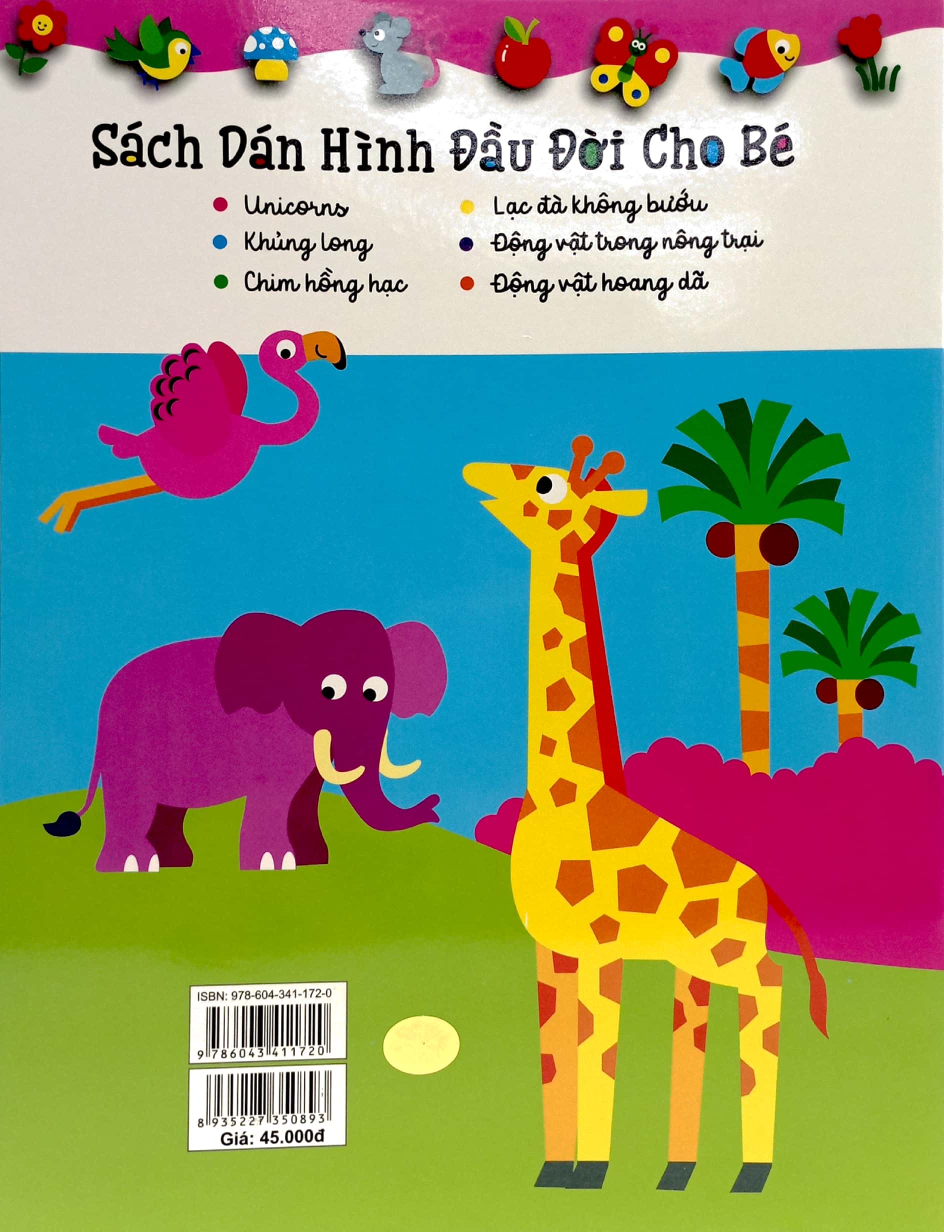 sách dán hình đầu đời cho bé - động vật hoang dã