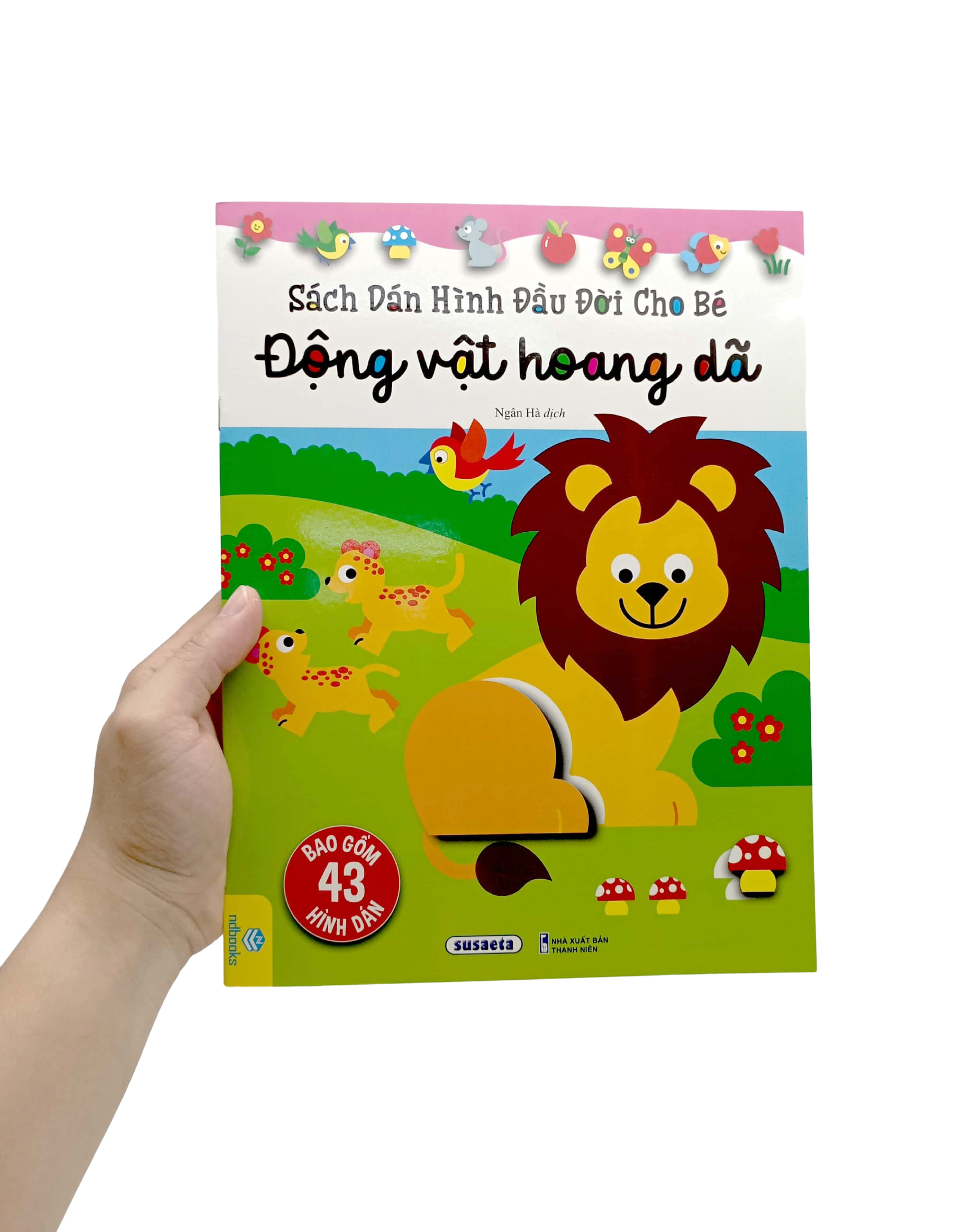 sách dán hình đầu đời cho bé - động vật hoang dã
