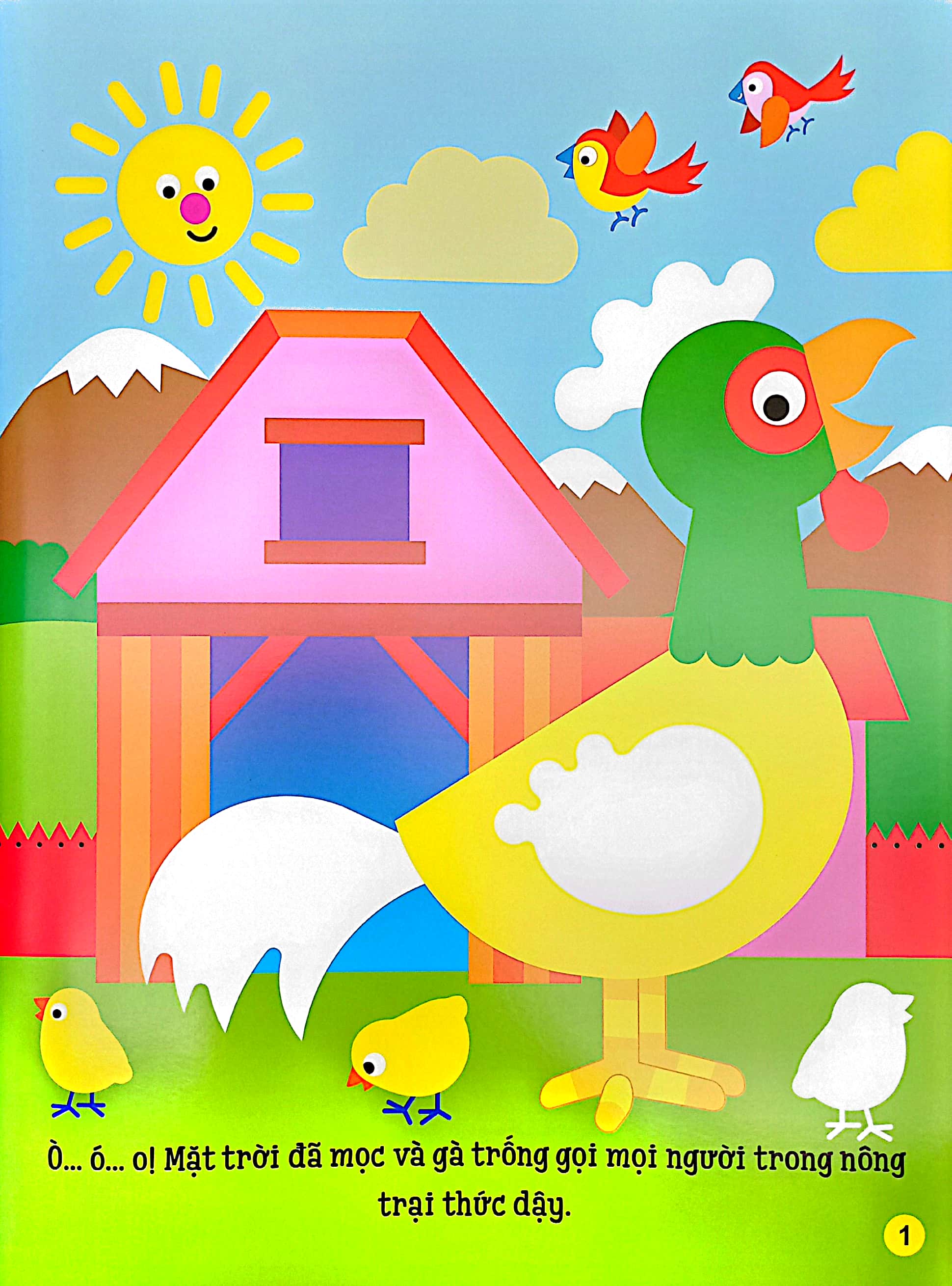 sách dán hình đầu đời cho bé - động vật trong nông trại