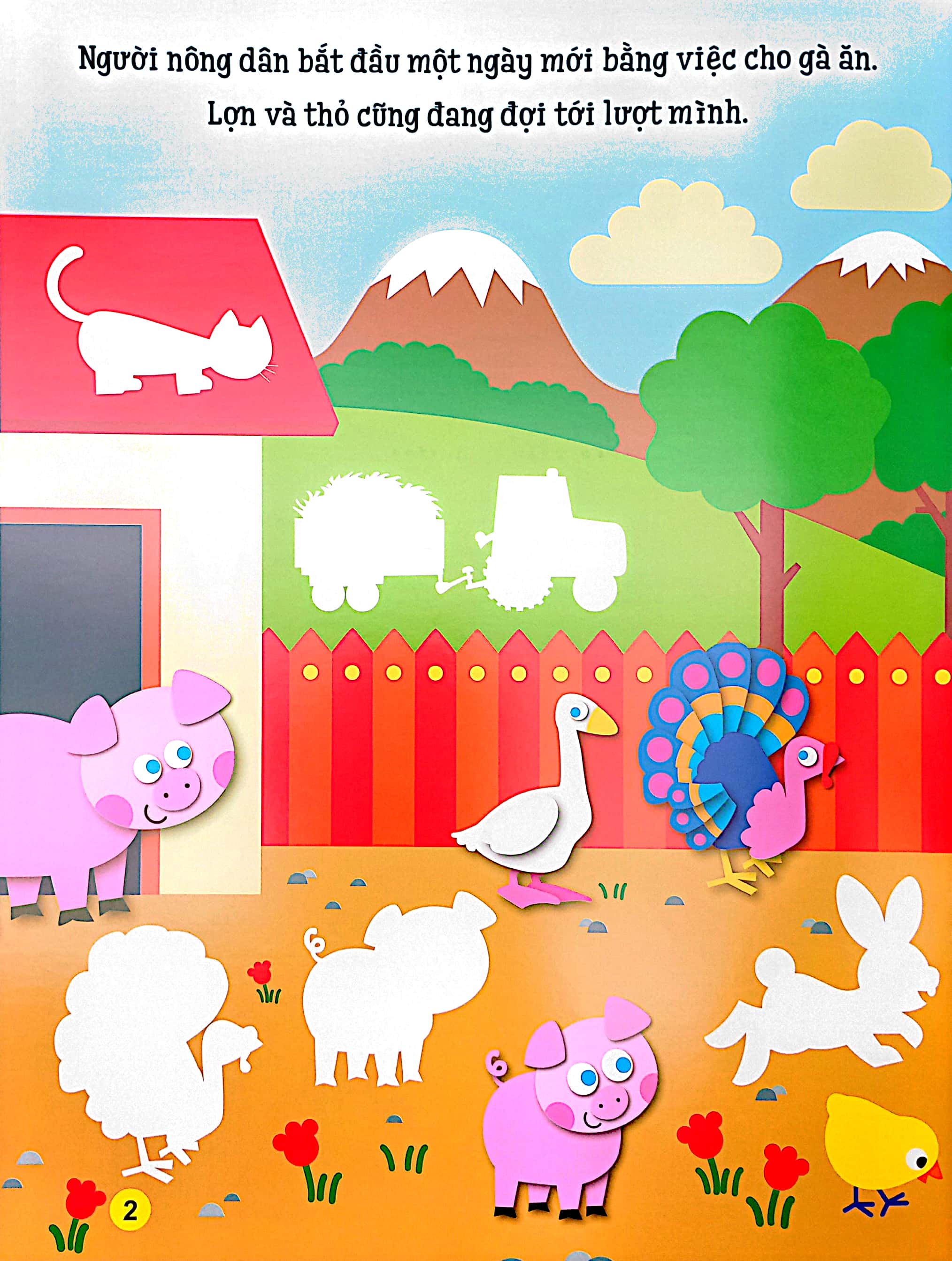 sách dán hình đầu đời cho bé - động vật trong nông trại