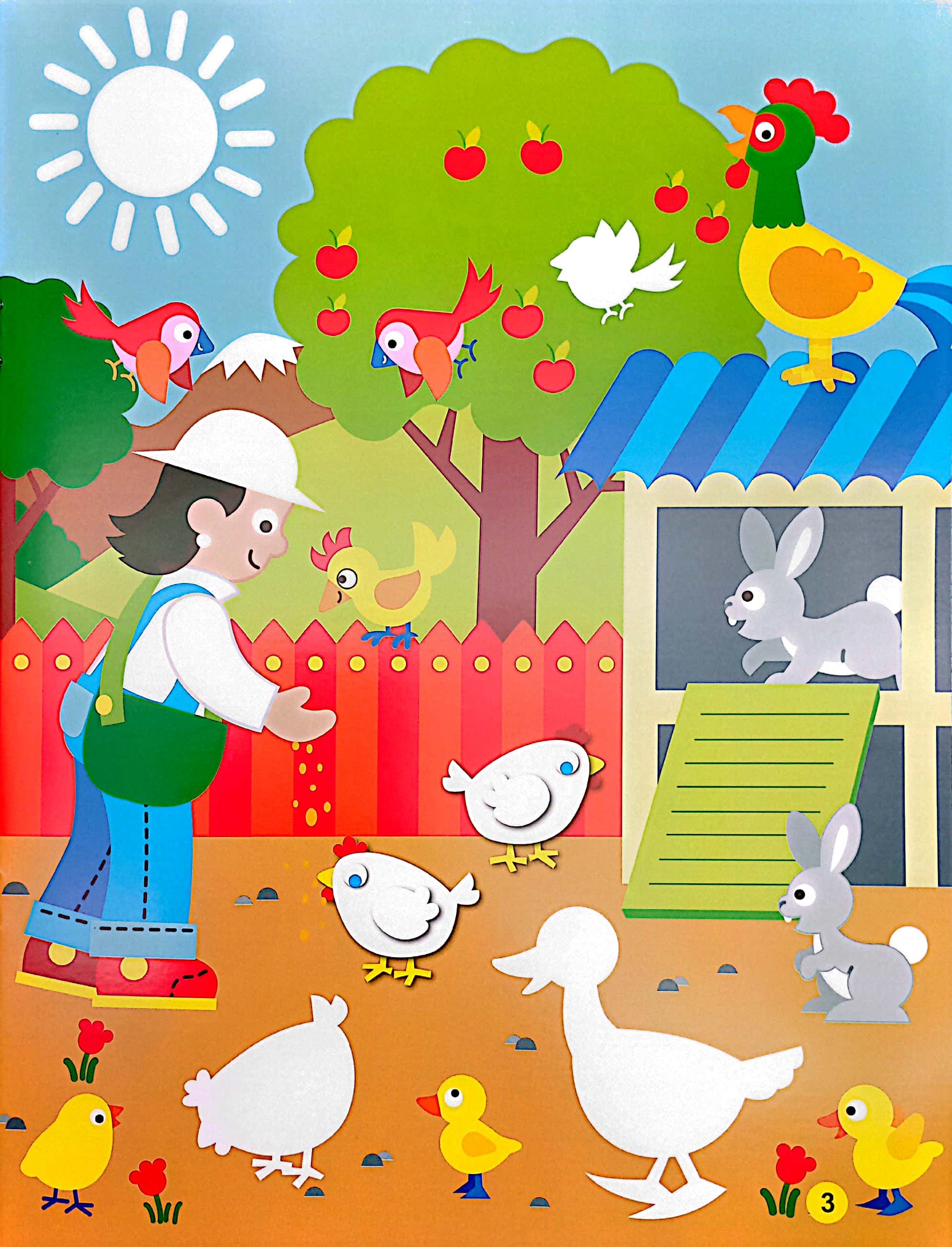 sách dán hình đầu đời cho bé - động vật trong nông trại