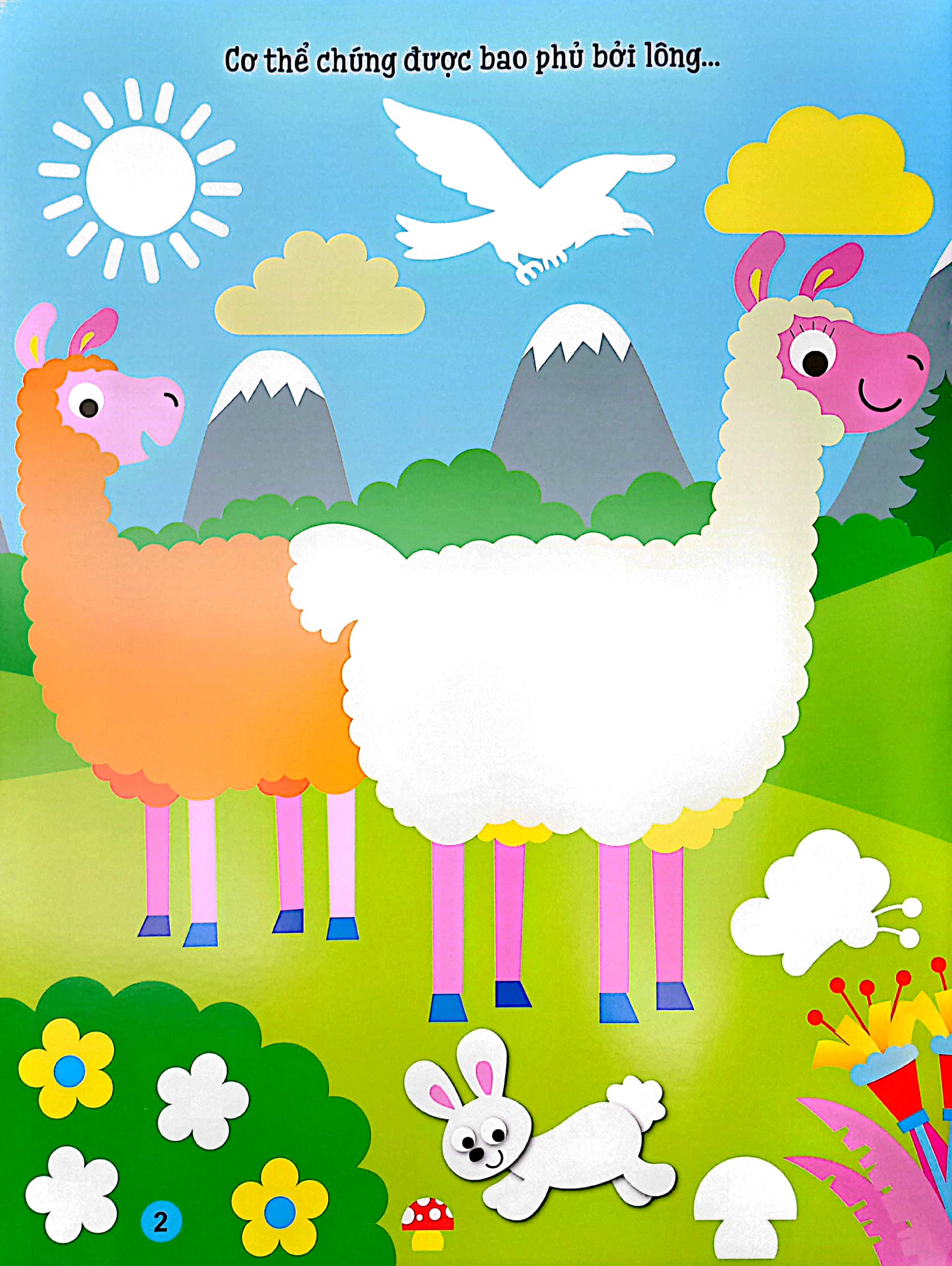 sách dán hình đầu đời cho bé: lạc đà không bướu