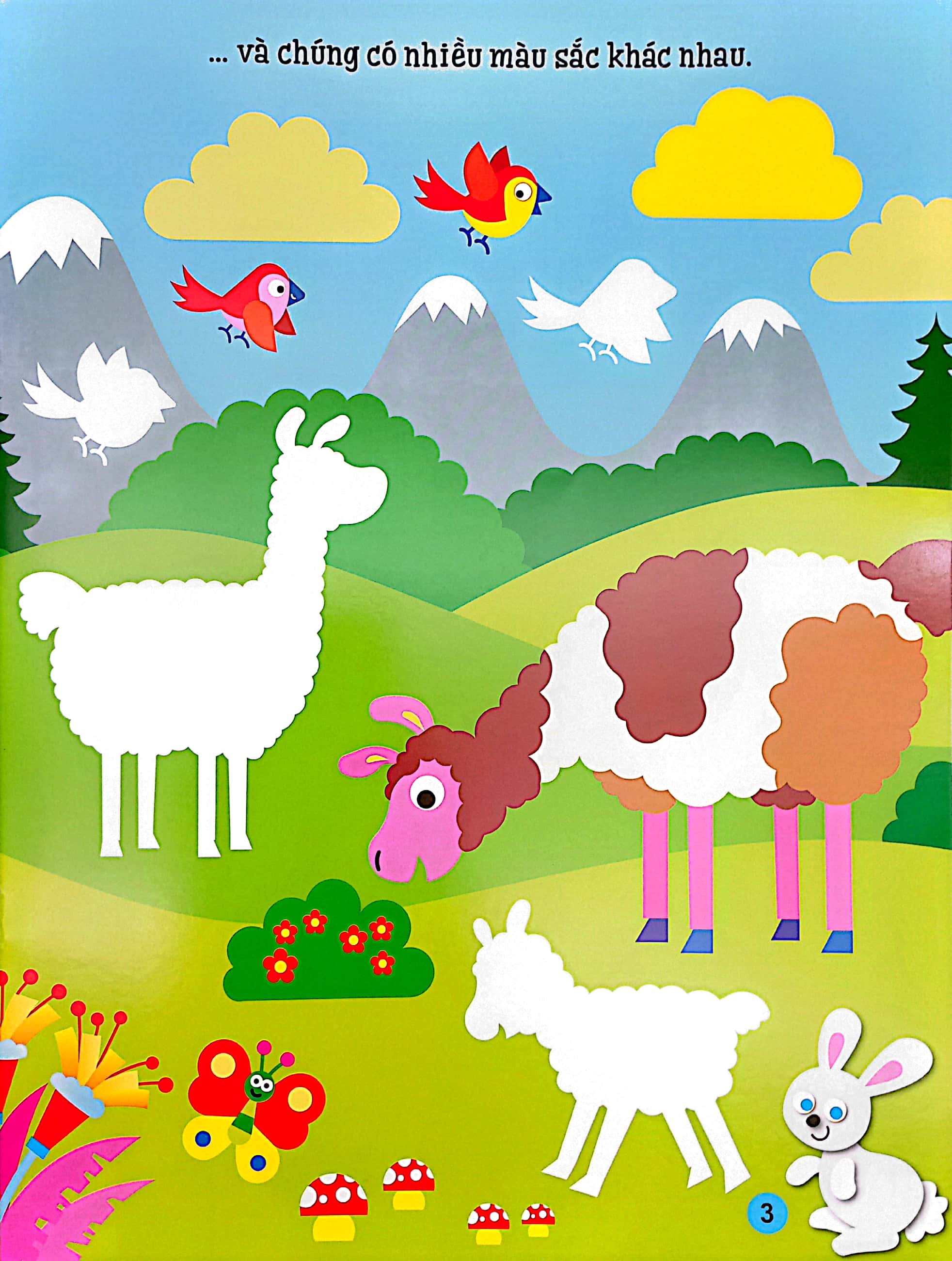 sách dán hình đầu đời cho bé: lạc đà không bướu