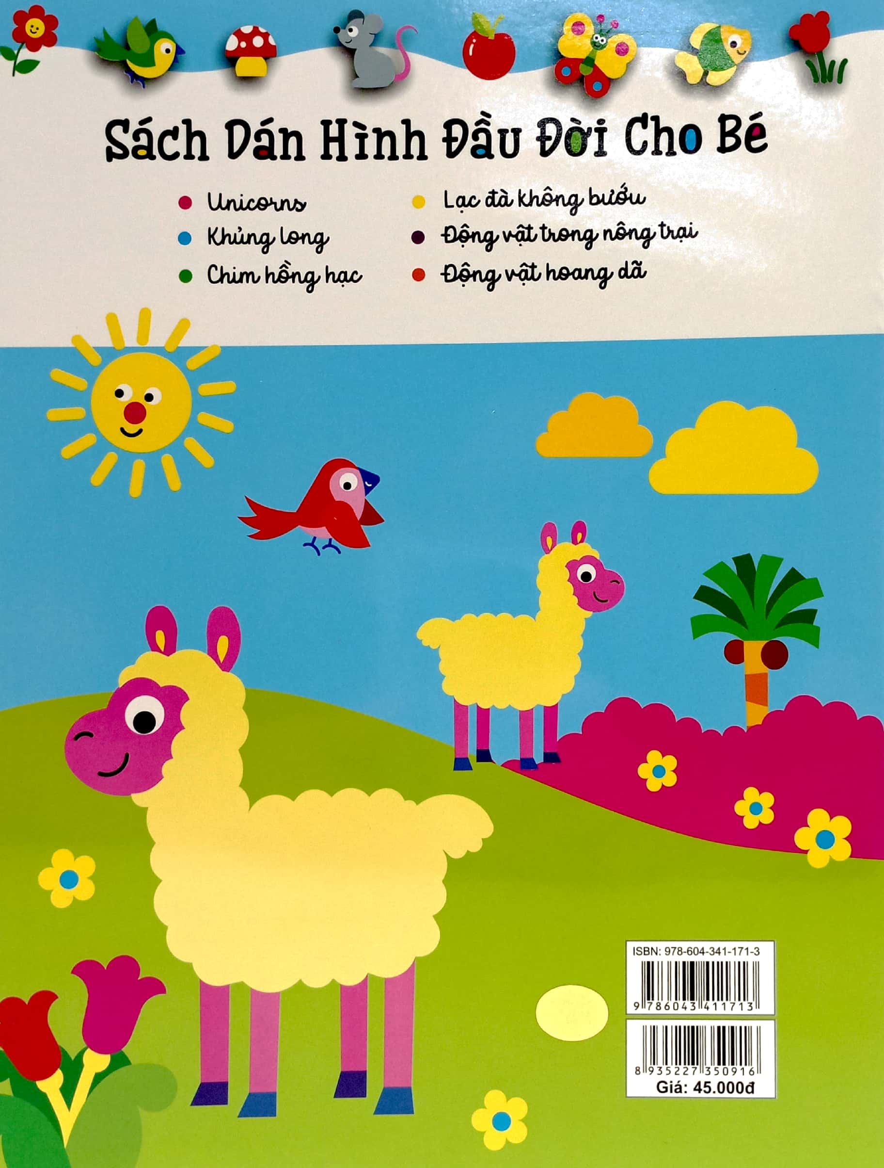 sách dán hình đầu đời cho bé: lạc đà không bướu