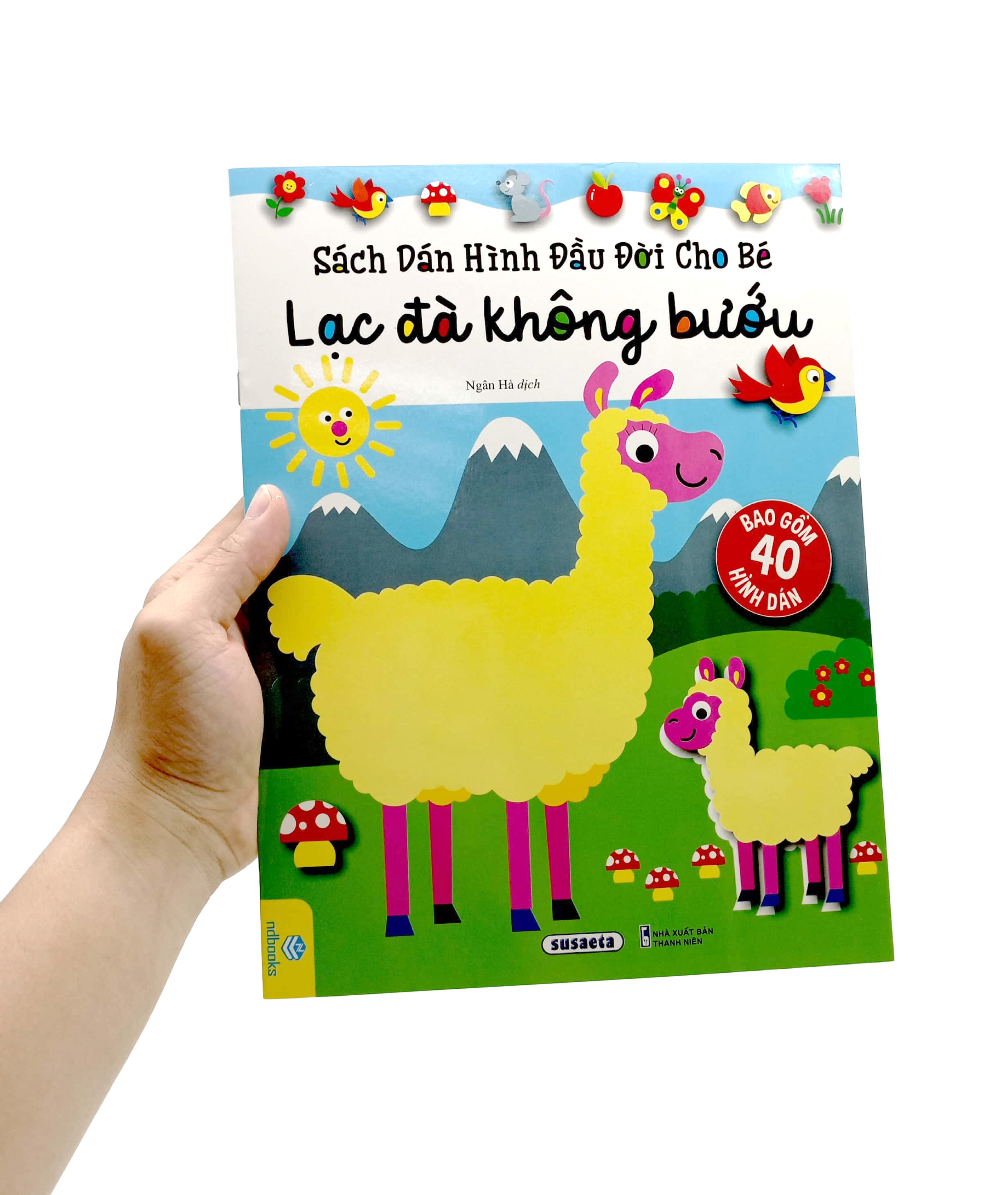 sách dán hình đầu đời cho bé: lạc đà không bướu