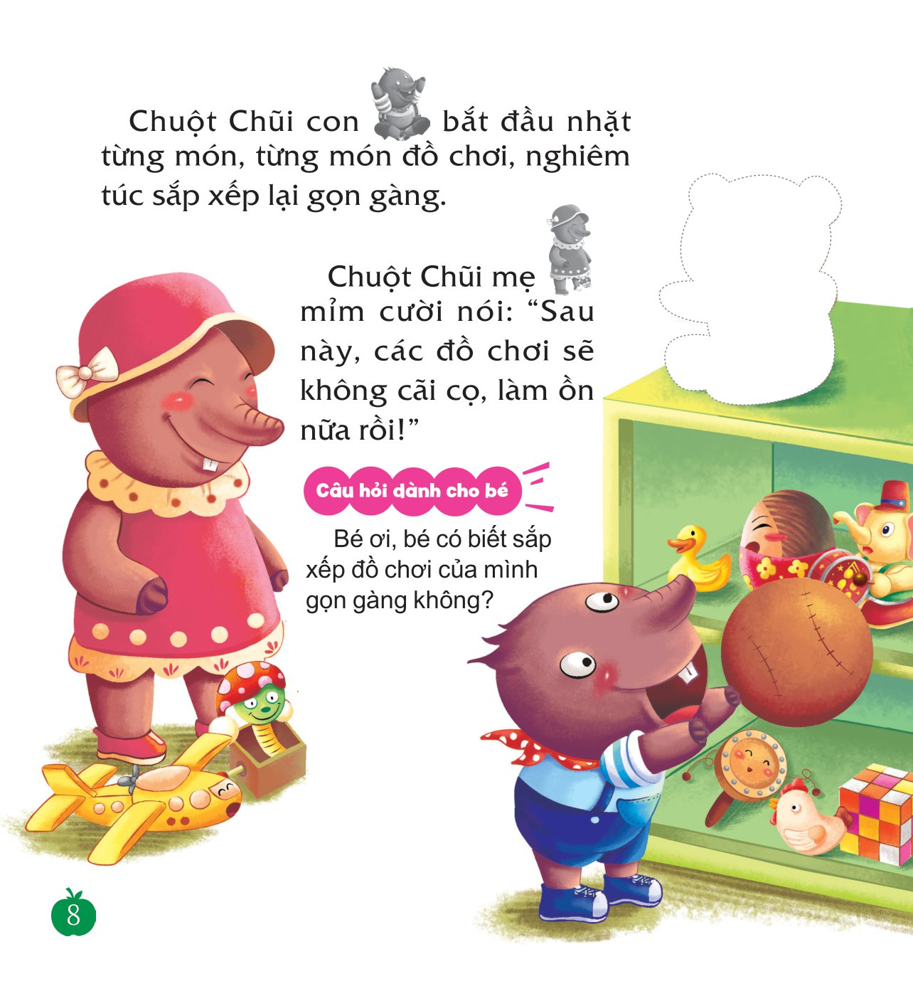 sách dán hình dạy trẻ thói quen tốt - tớ biết tự thu dọn đồ chơi