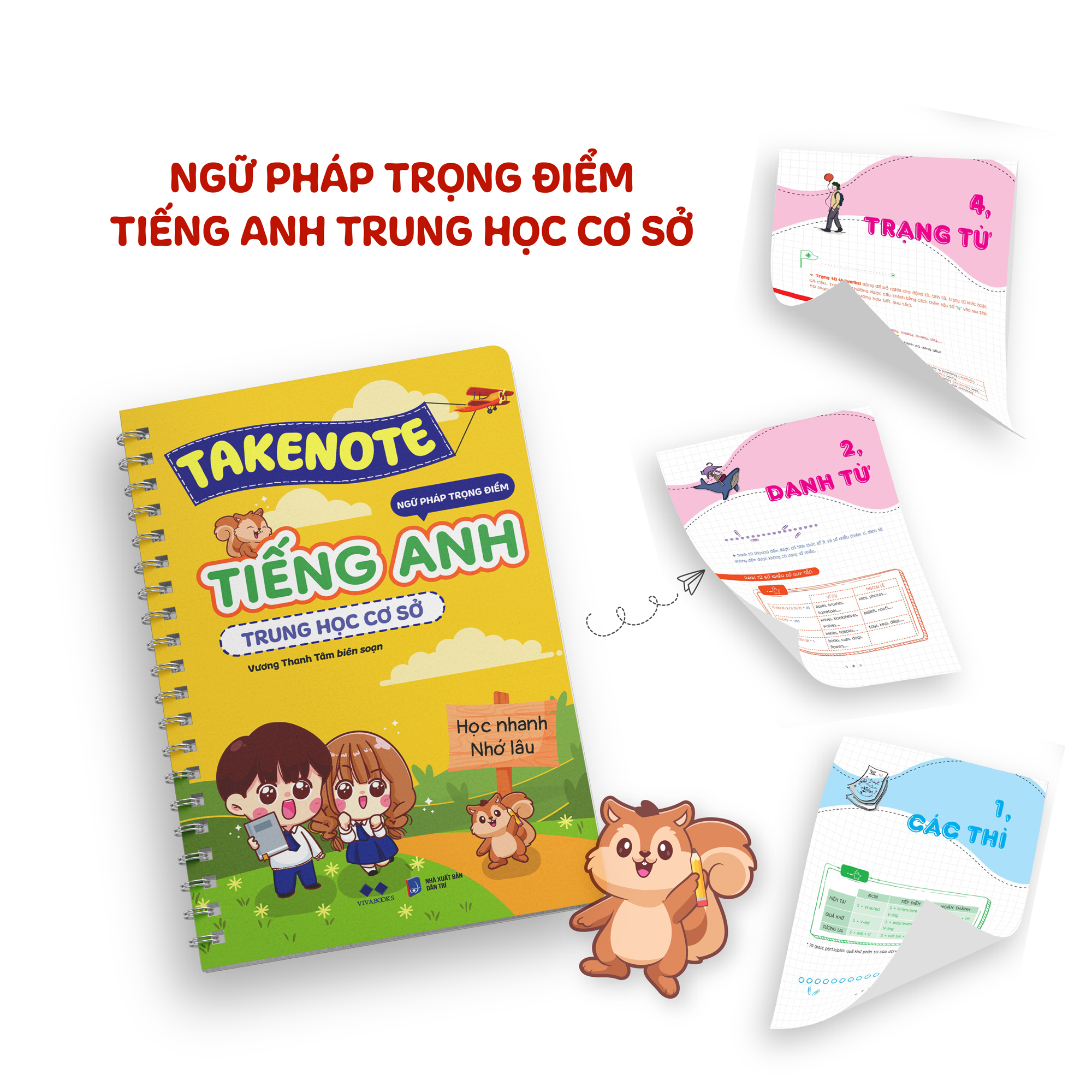 [Sách Đồng Giá 40K] Takenote Ngữ Pháp Trọng Điểm Tiếng Anh Trung Học Cơ Sở