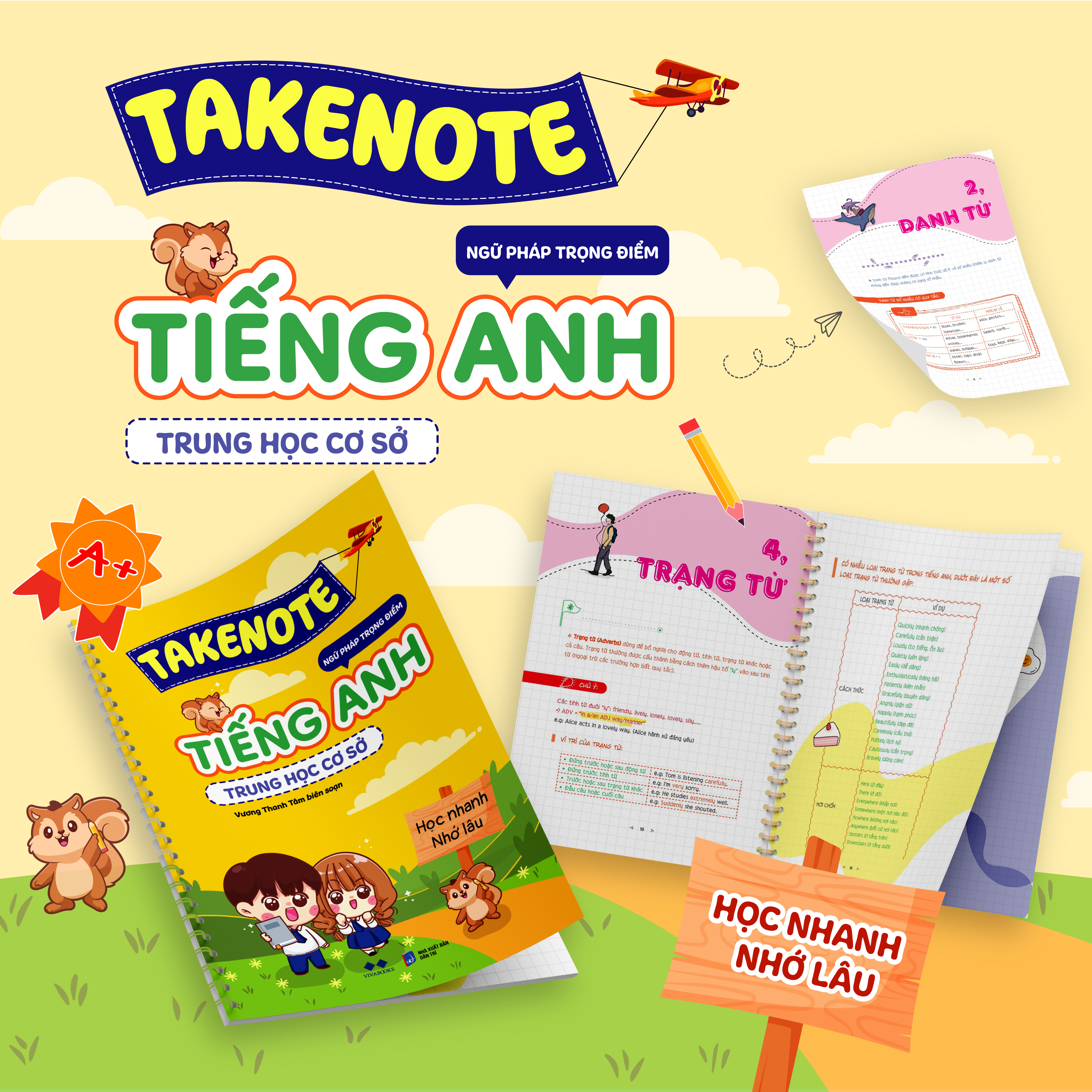 [Sách Đồng Giá 40K] Takenote Ngữ Pháp Trọng Điểm Tiếng Anh Trung Học Cơ Sở