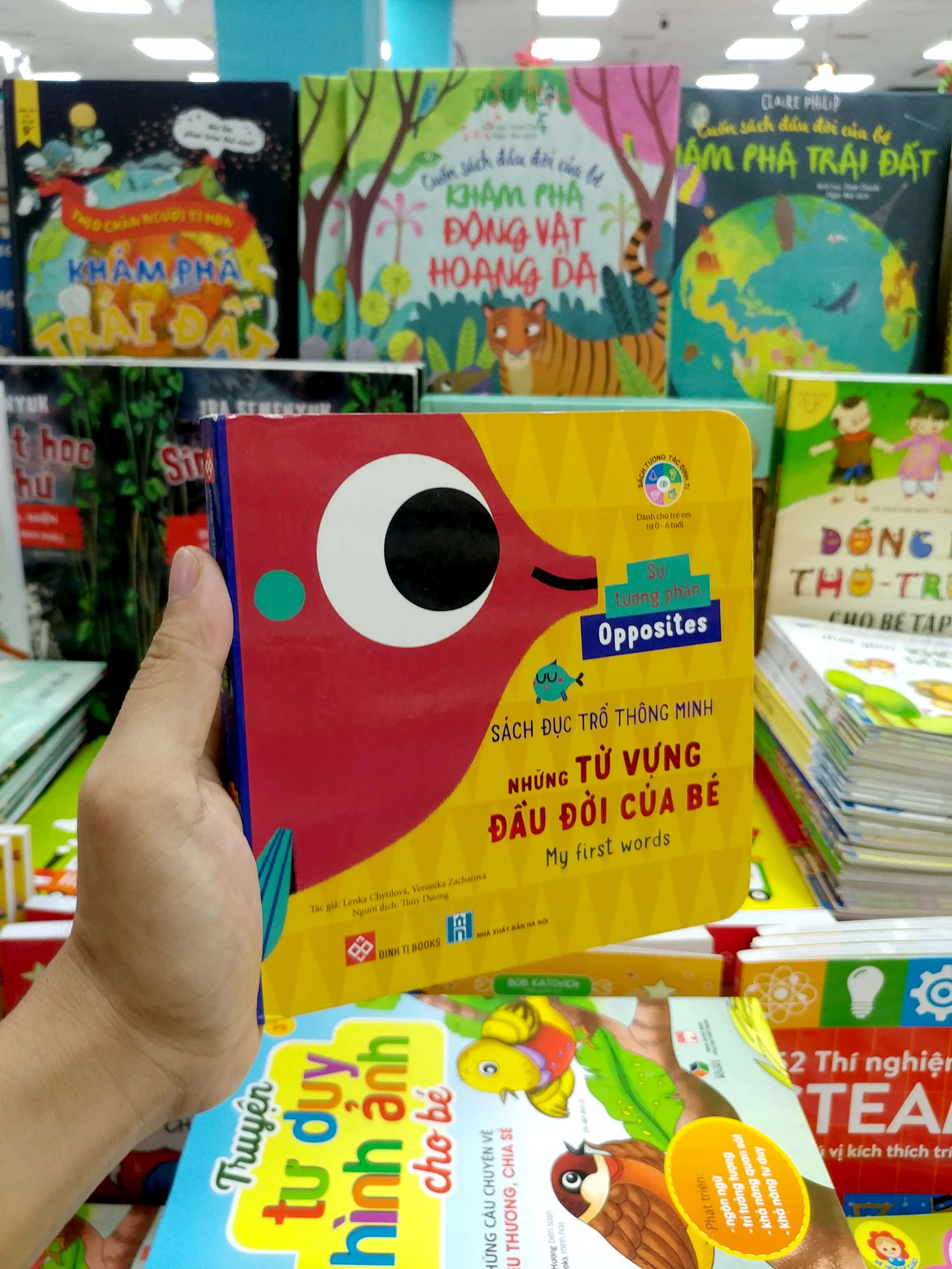 sách đục trổ thông minh - những từ vựng đầu đời của bé - my first words - sự tương phản - opposites