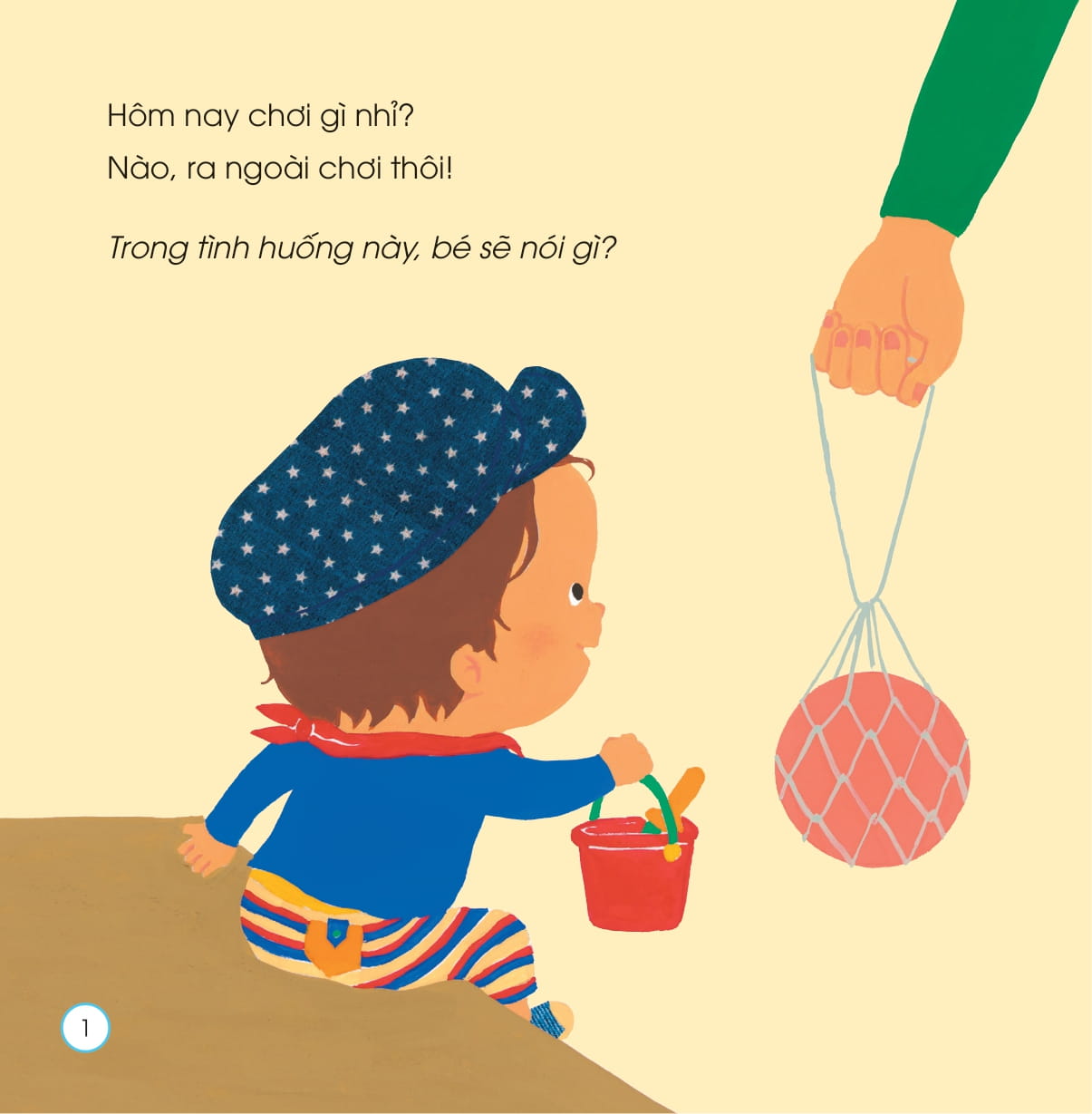 sách ehon - chiếc miệng xinh, nói lời đẹp - khi ra ngoài