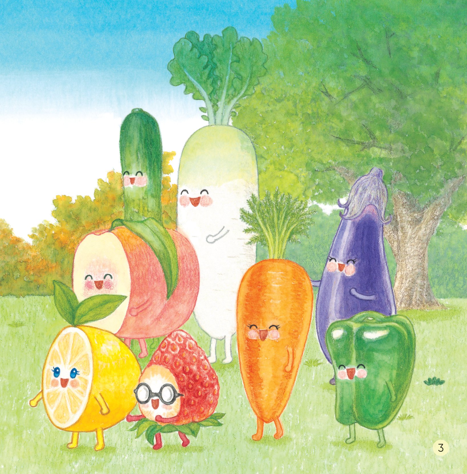 sách ehon - sức mạnh của những người bạn trái cây - cùng bạn chuối tiêu diệt đàn ruồi