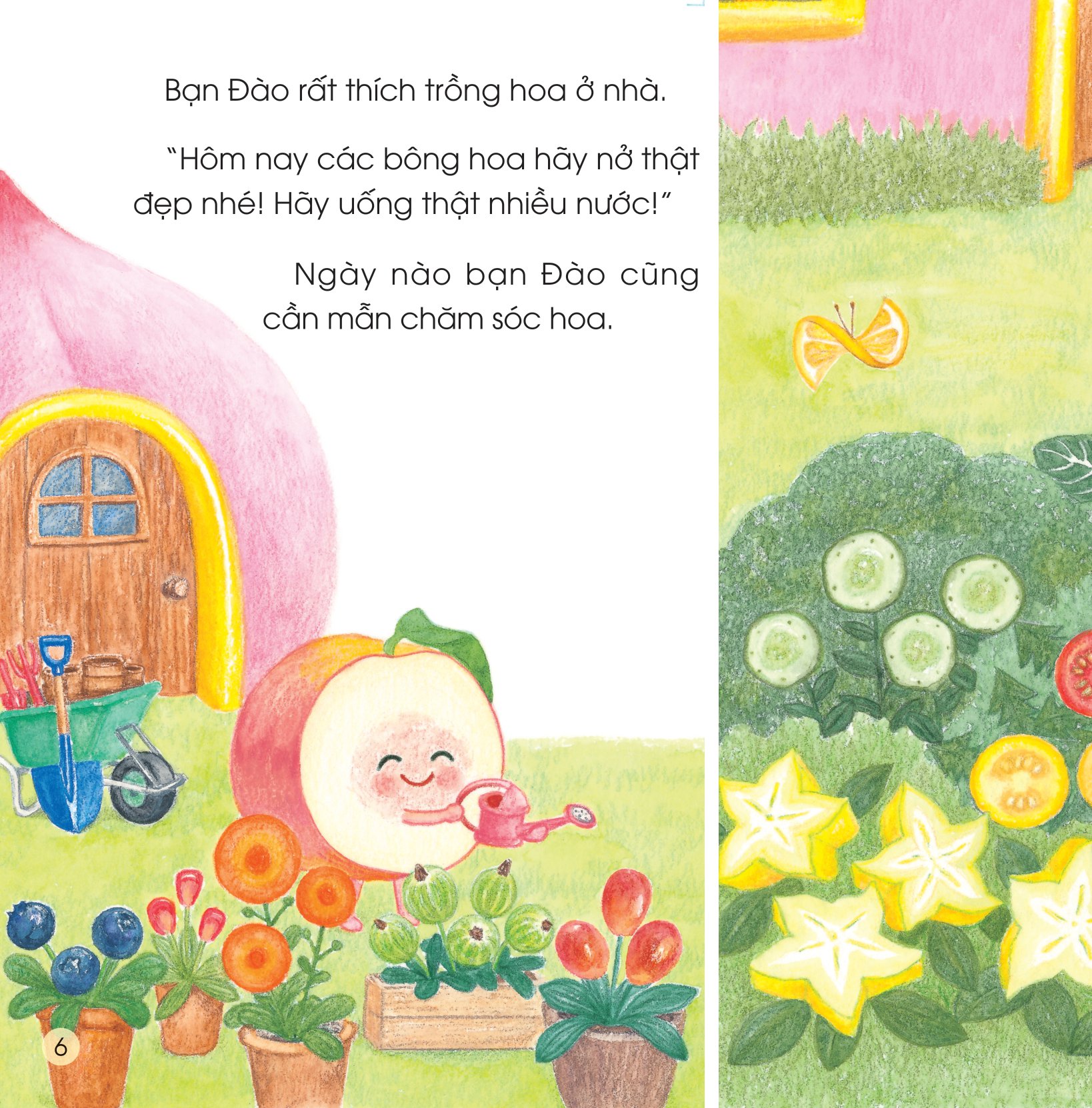 sách ehon - sức mạnh của những người bạn trái cây - dũng sĩ đào đuổi sên khổng lồ