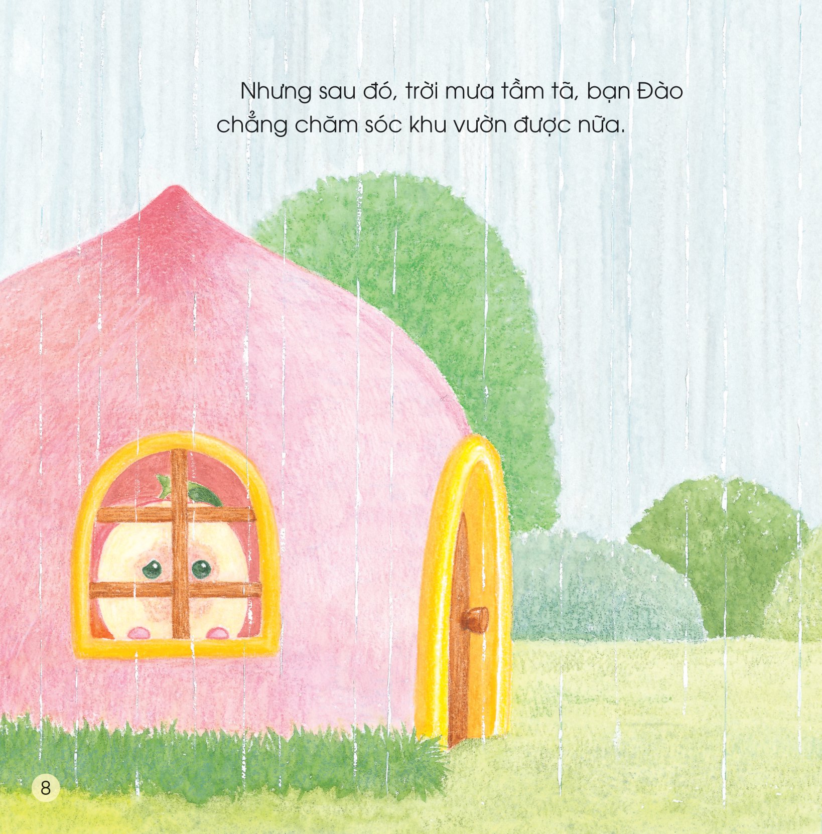 sách ehon - sức mạnh của những người bạn trái cây - dũng sĩ đào đuổi sên khổng lồ