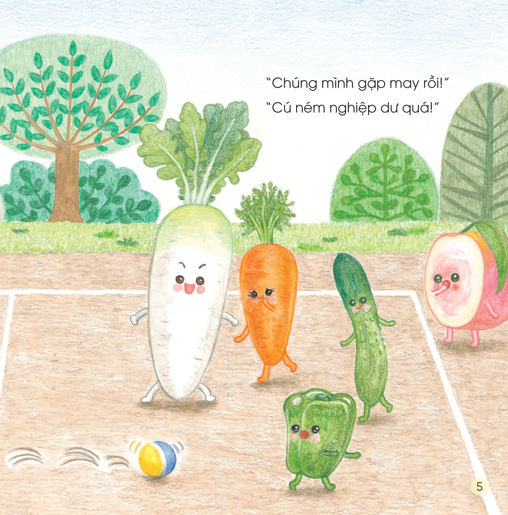 sách ehon - sức mạnh của những người bạn trái cây - giải cứu dâu tây khỏi quái vật nấm mốc