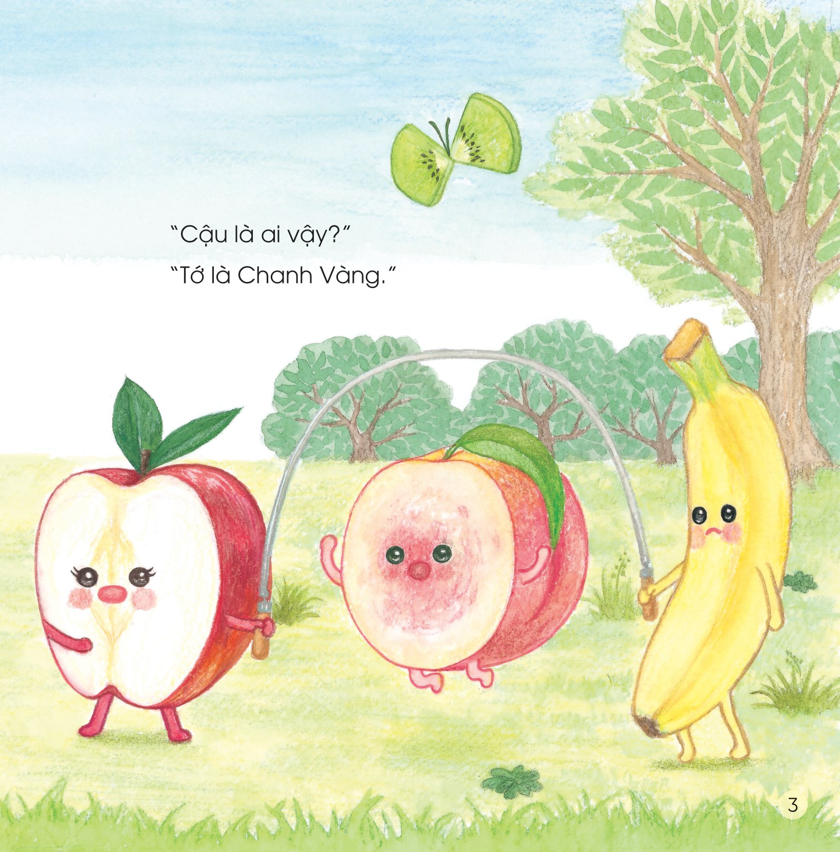 sách ehon - sức mạnh của những người bạn trái cây - hiệp sĩ chanh đánh bay mùi hôi