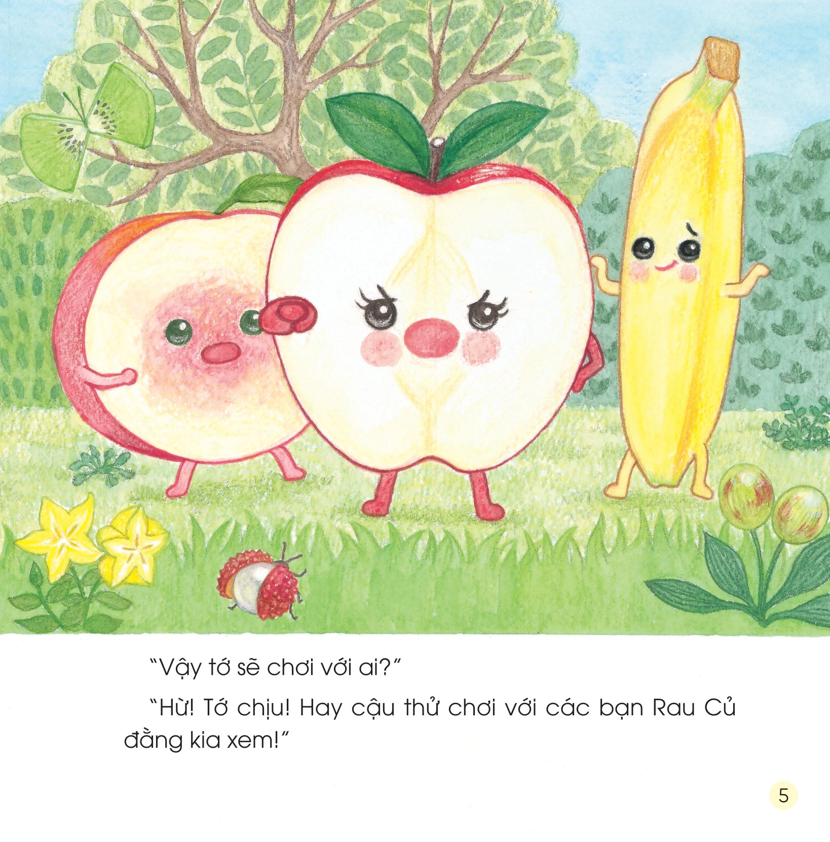 sách ehon - sức mạnh của những người bạn trái cây - hiệp sĩ chanh đánh bay mùi hôi