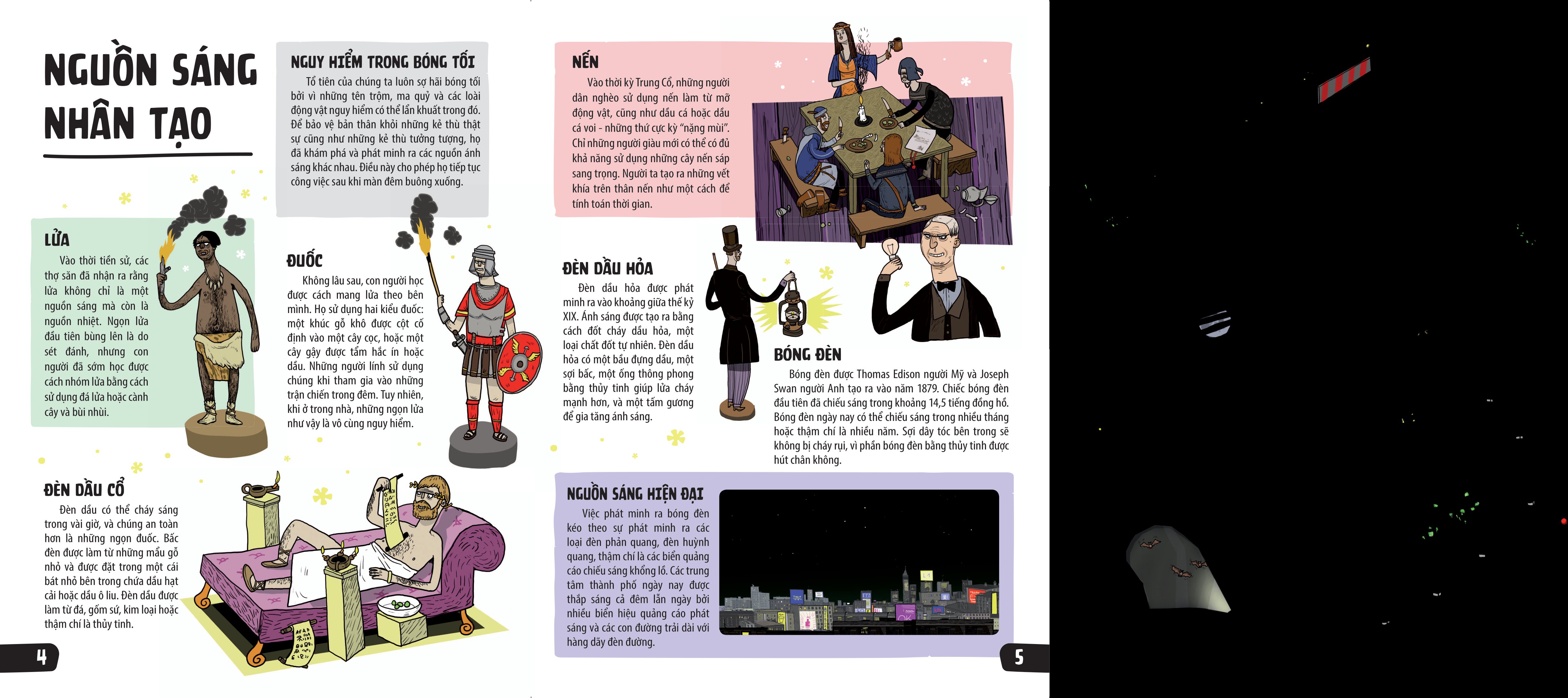 sách khổng lồ mở ra thế giới bí ẩn trong đêm