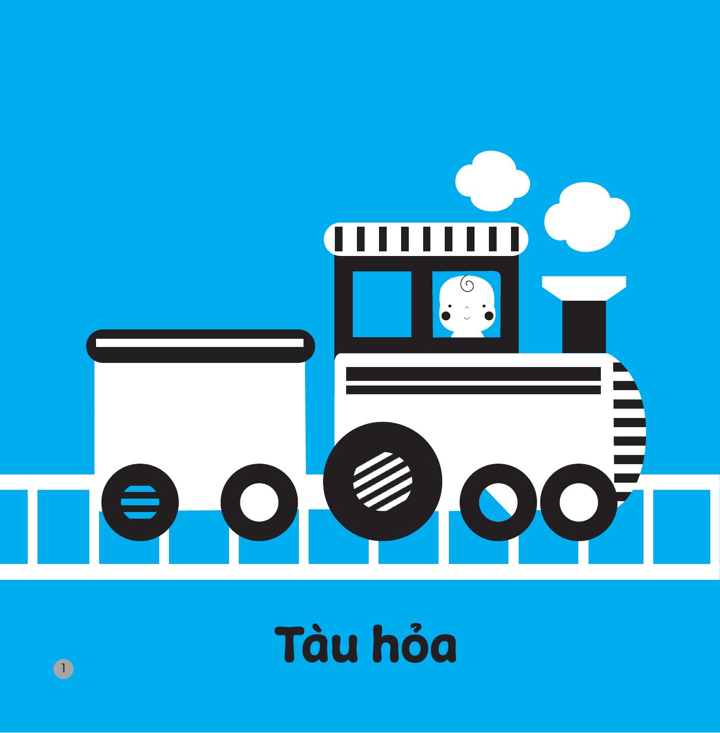 sách kích thích thị giác và xúc giác - phương tiện giao thông - bìa cứng