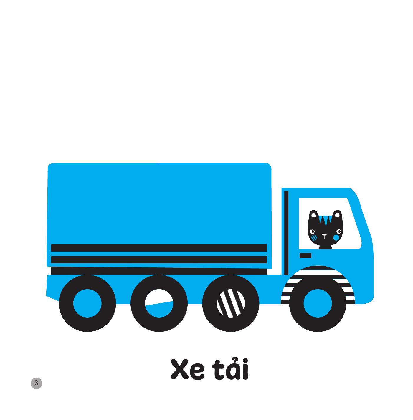 sách kích thích thị giác và xúc giác - phương tiện giao thông - bìa cứng