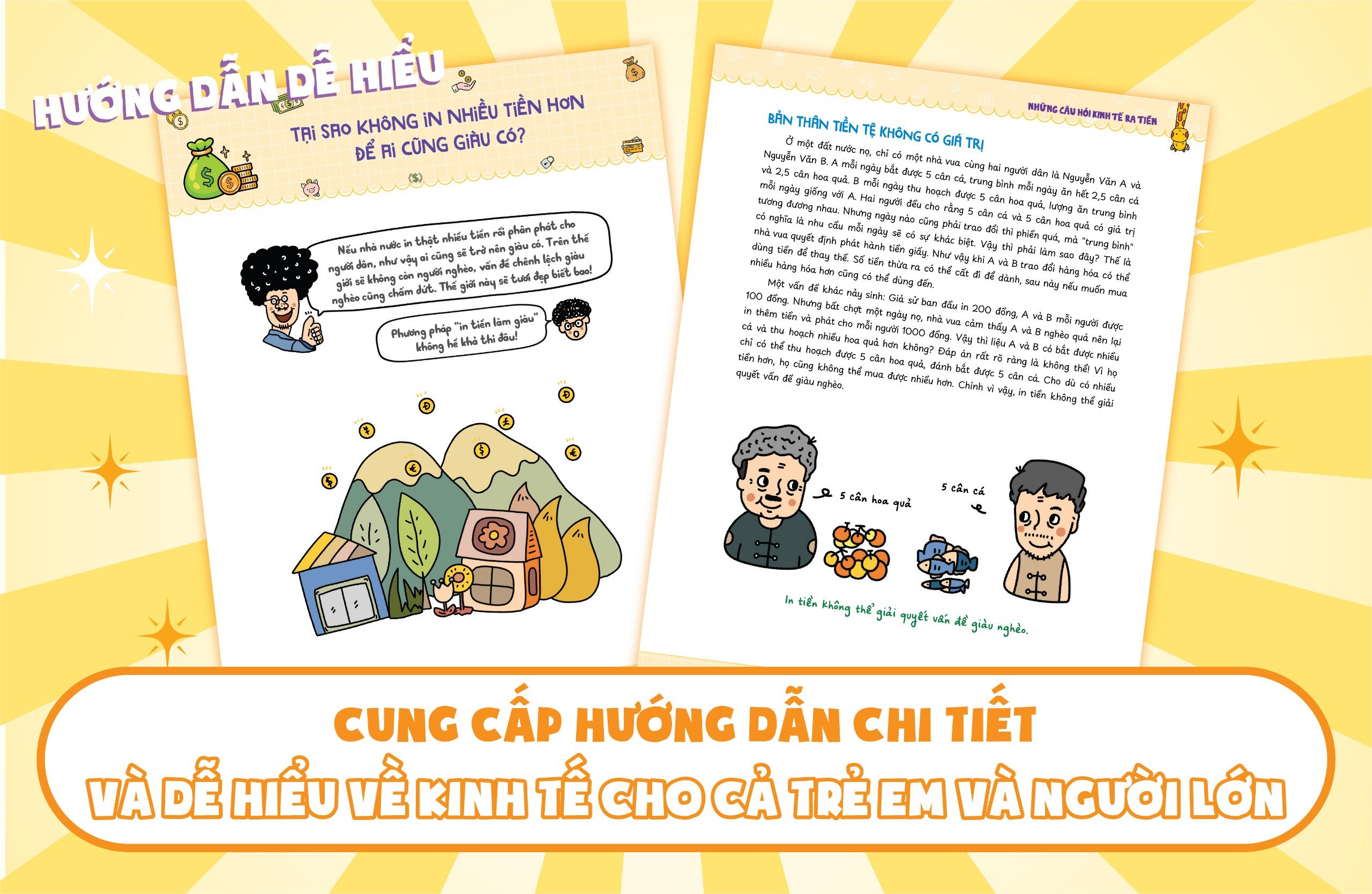 sách kinh tế học vui nhộn - những câu hỏi kinh tế ra tiền - tại sao không in nhiều tiền hơn để ai cũng giàu có?