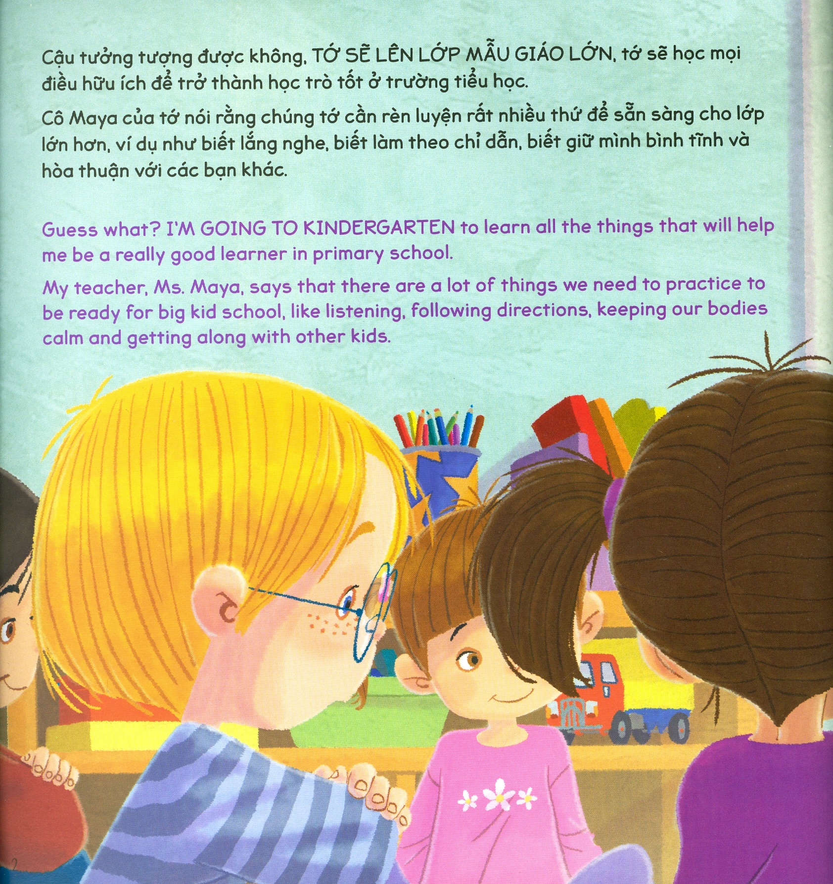 sách kỹ năng song ngữ - sẵn sàng để đến trường (tái bản 2022)