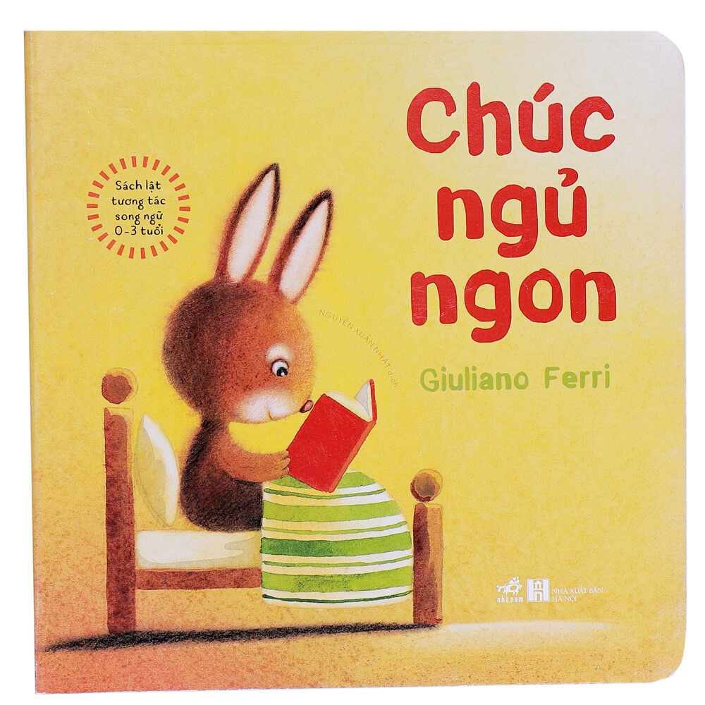 sách lật tương tác song ngữ 0-3 tuổi: chúc ngủ ngon