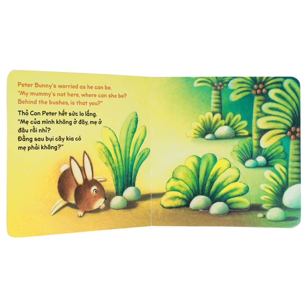 sách lật tương tác song ngữ 0-3 tuổi: mẹ đâu rồi? (tái bản 2021)