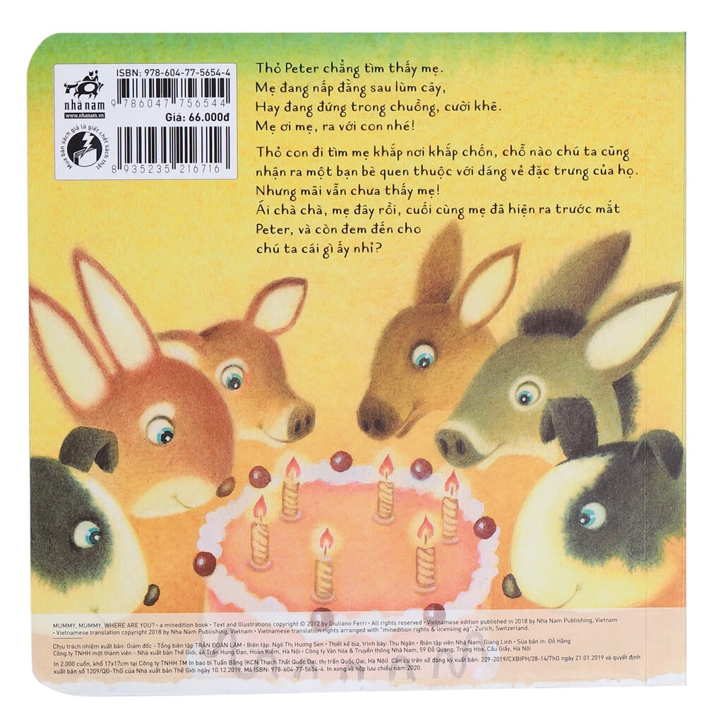 sách lật tương tác song ngữ 0-3 tuổi: mẹ đâu rồi? (tái bản 2021)