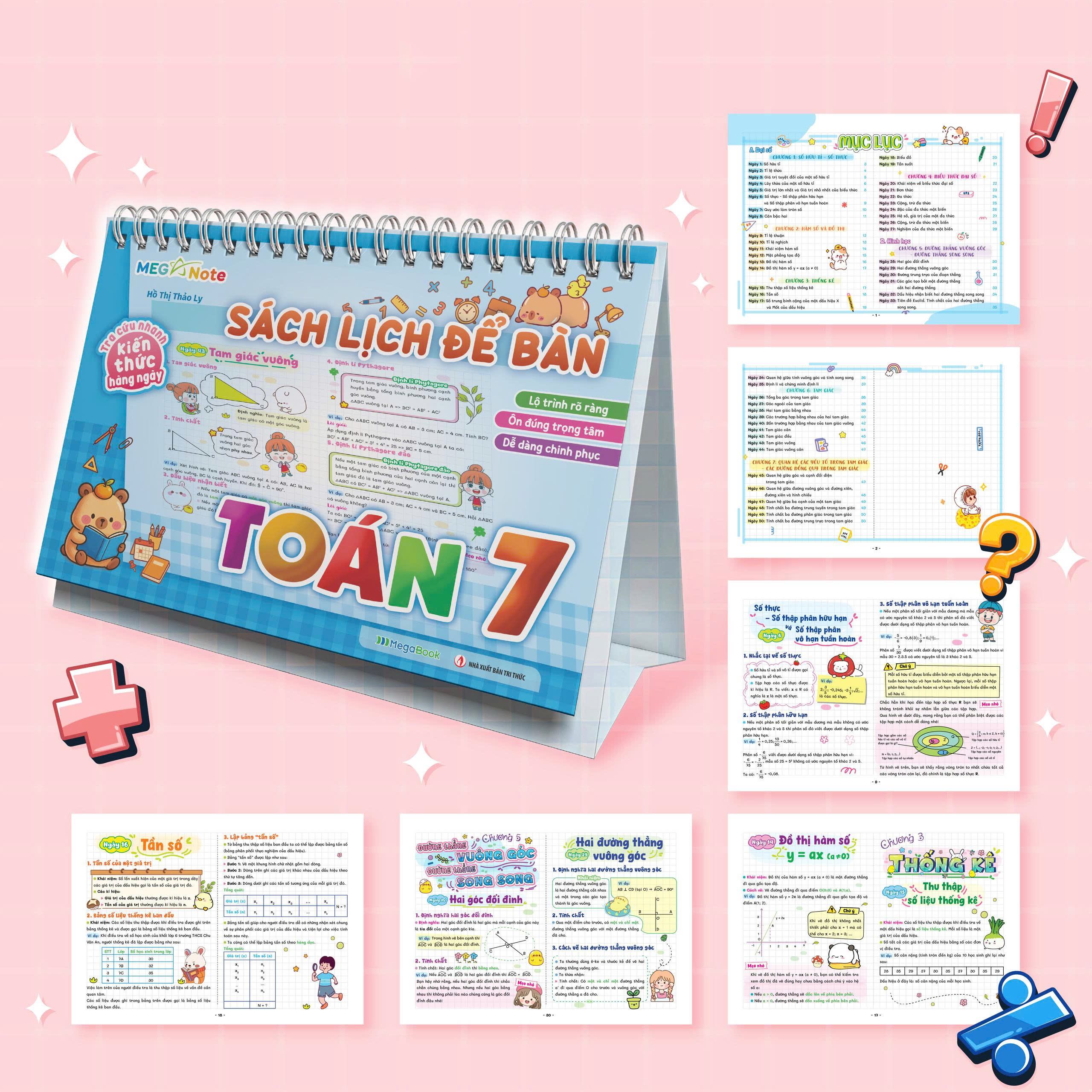 Sách Lịch Để Bàn - Tra Cứu Nhanh Kiến Thức Hàng Ngày - Toán 7