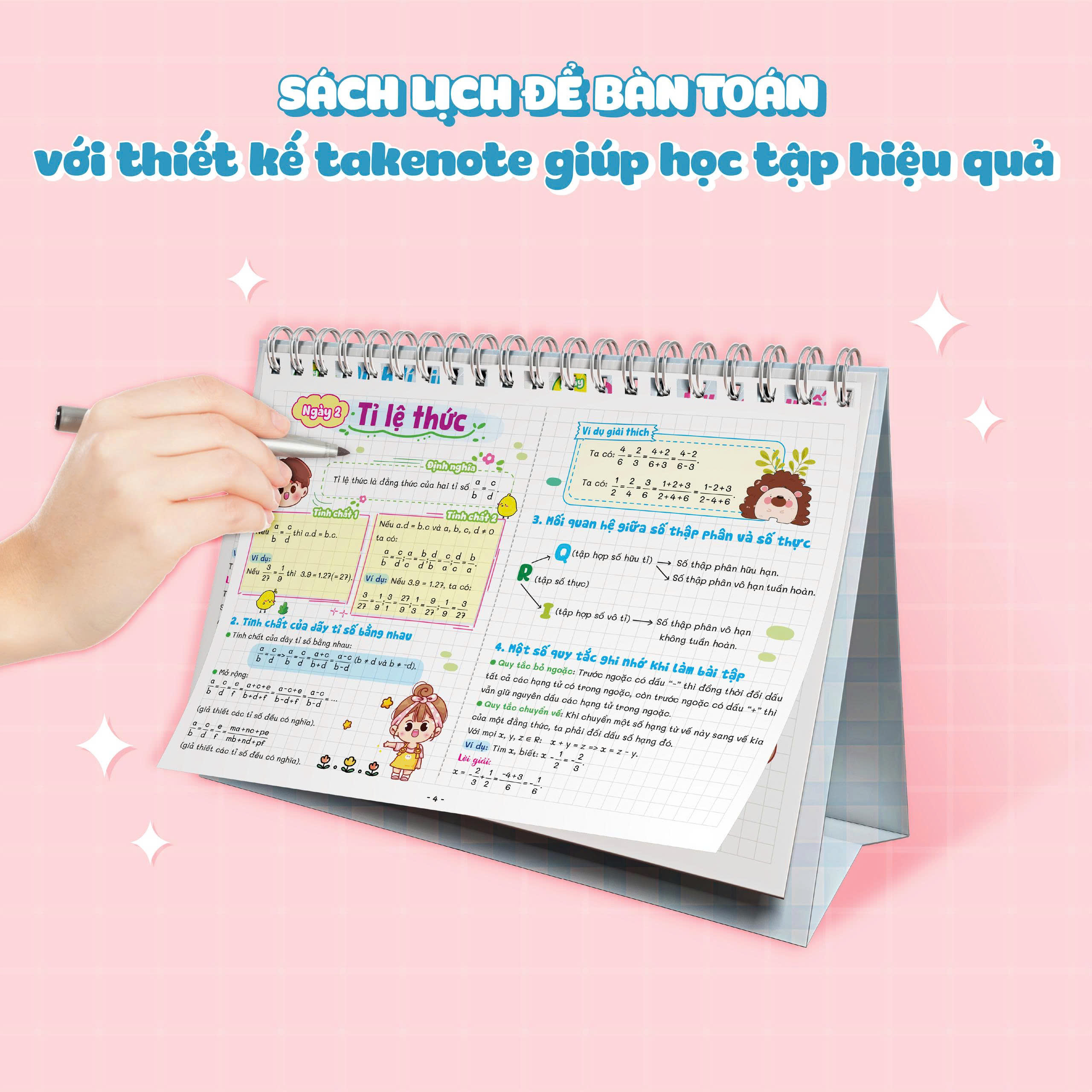 Sách Lịch Để Bàn - Tra Cứu Nhanh Kiến Thức Hàng Ngày - Toán 7
