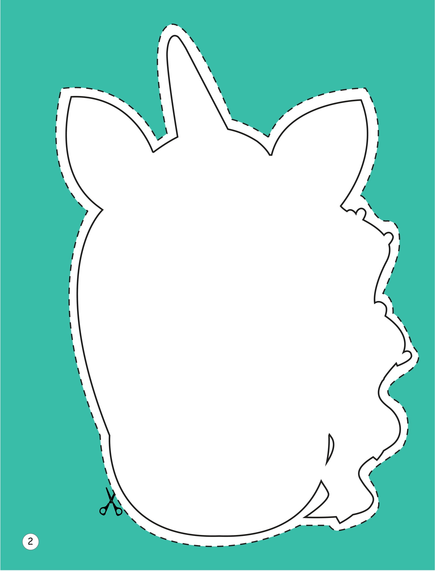 sách mặt nạ - cắt + tô màu ngựa một sừng