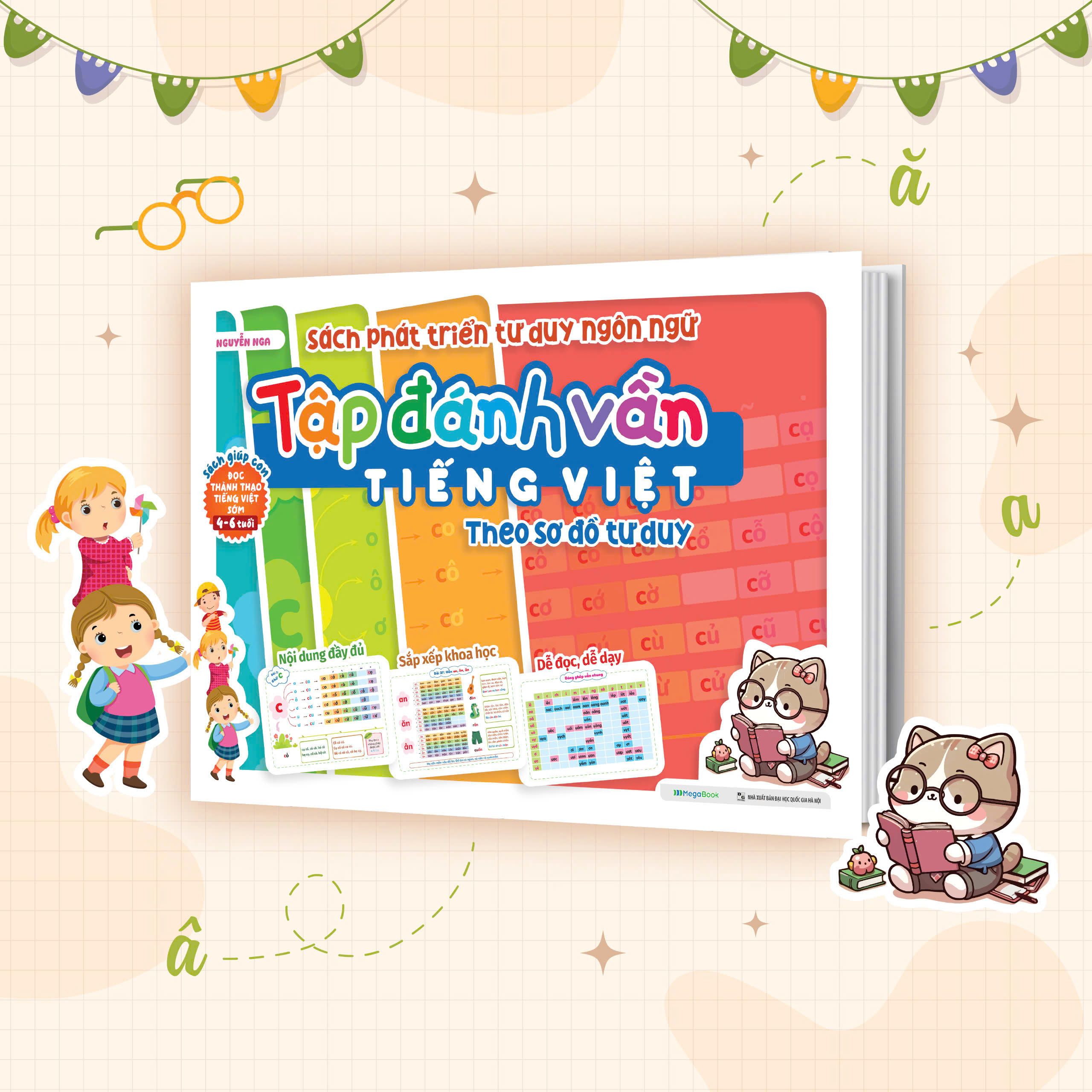sách phát triển tư duy ngôn ngữ - tập đánh vần tiếng việt theo sơ đồ tư duy