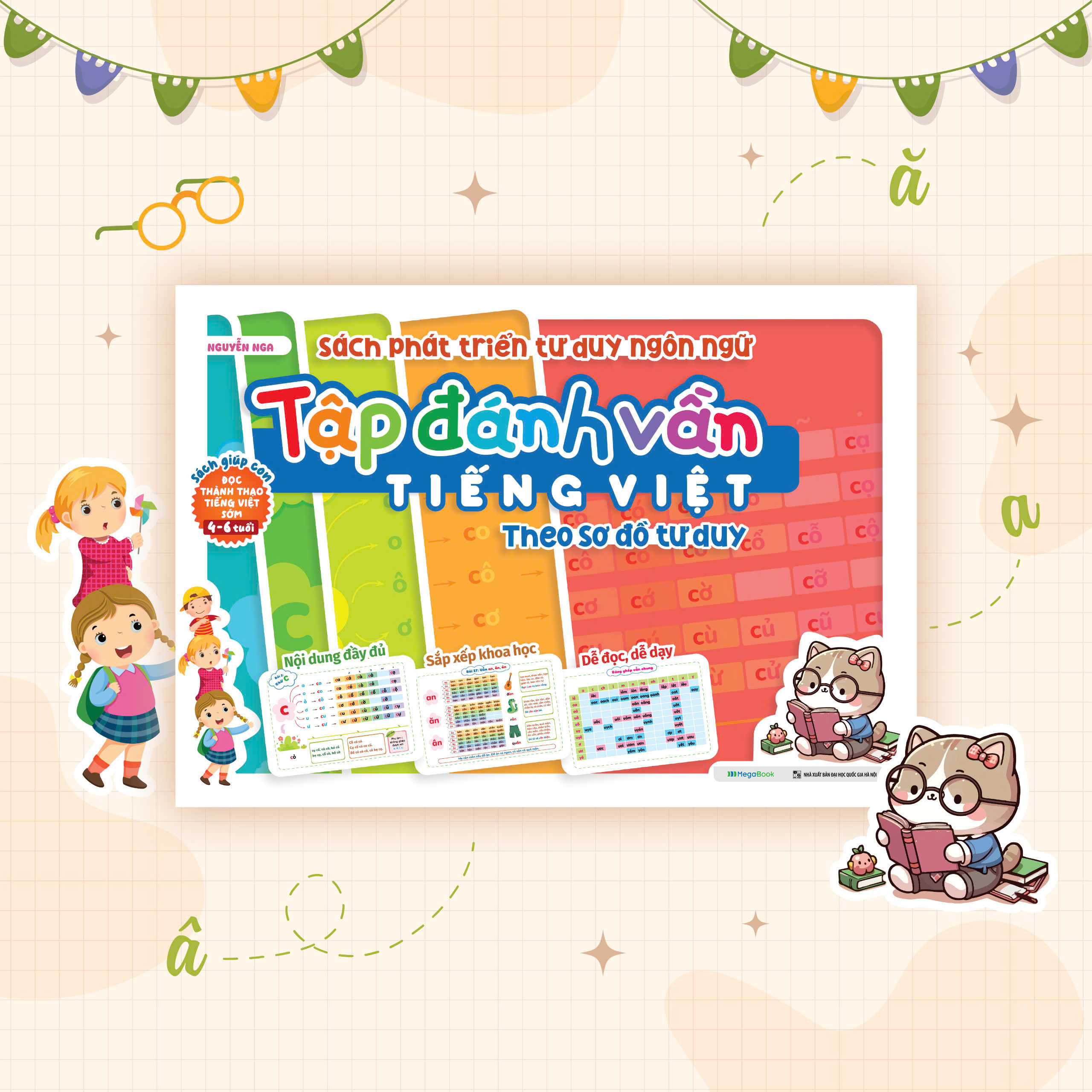 sách phát triển tư duy ngôn ngữ - tập đánh vần tiếng việt theo sơ đồ tư duy
