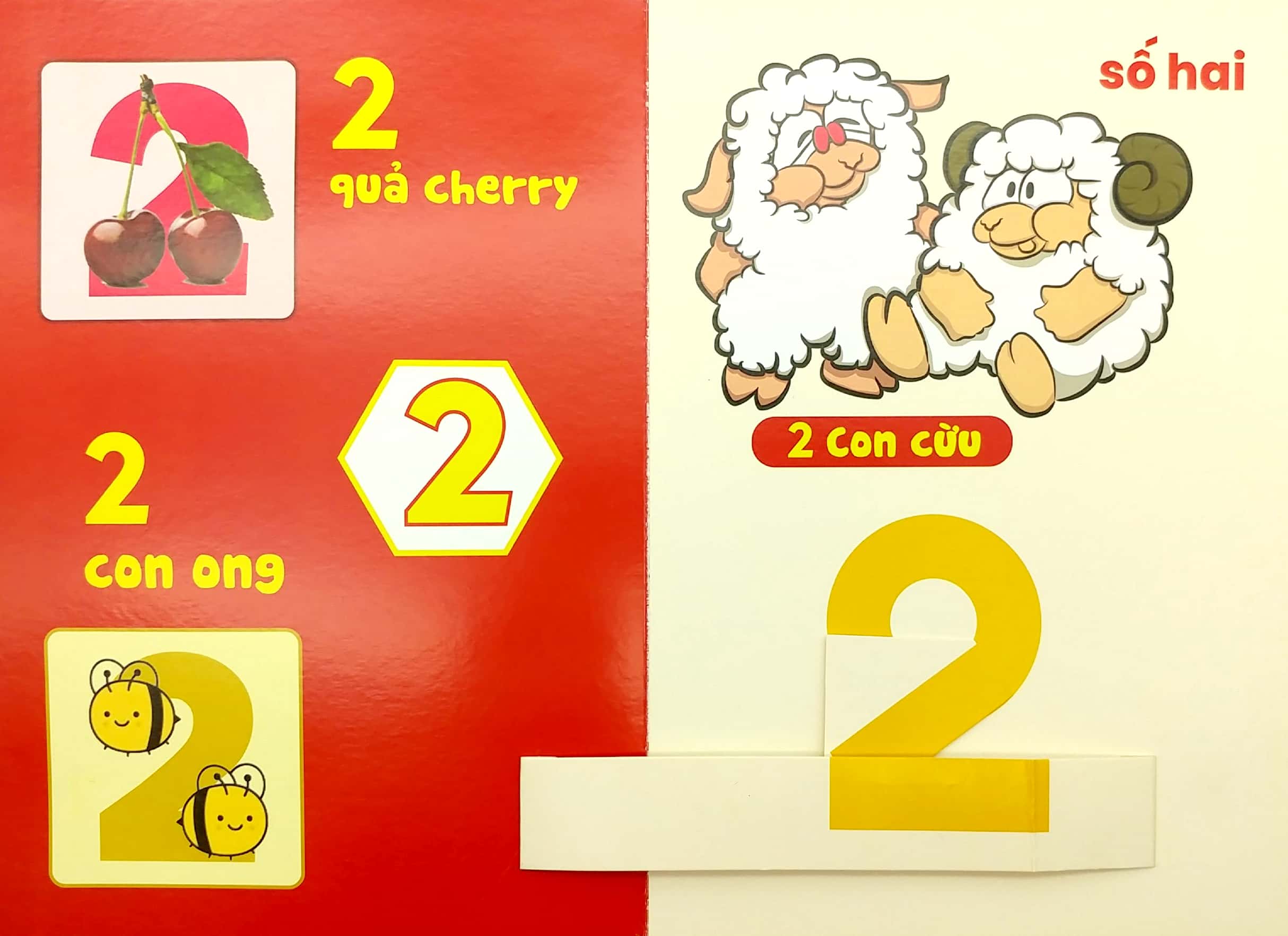 sách pop-up dựng hình - bé vui học số