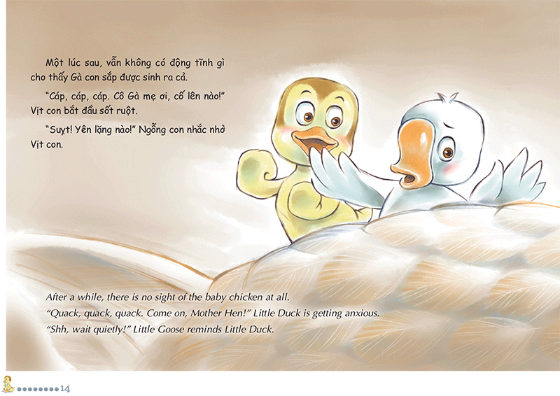 sách song ngữ bồi dưỡng tâm lý, trí tuệ cho trẻ - niềm vui của sự chờ đợi