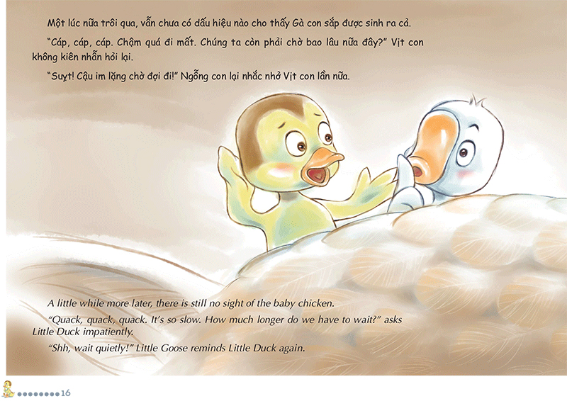 sách song ngữ bồi dưỡng tâm lý, trí tuệ cho trẻ - niềm vui của sự chờ đợi