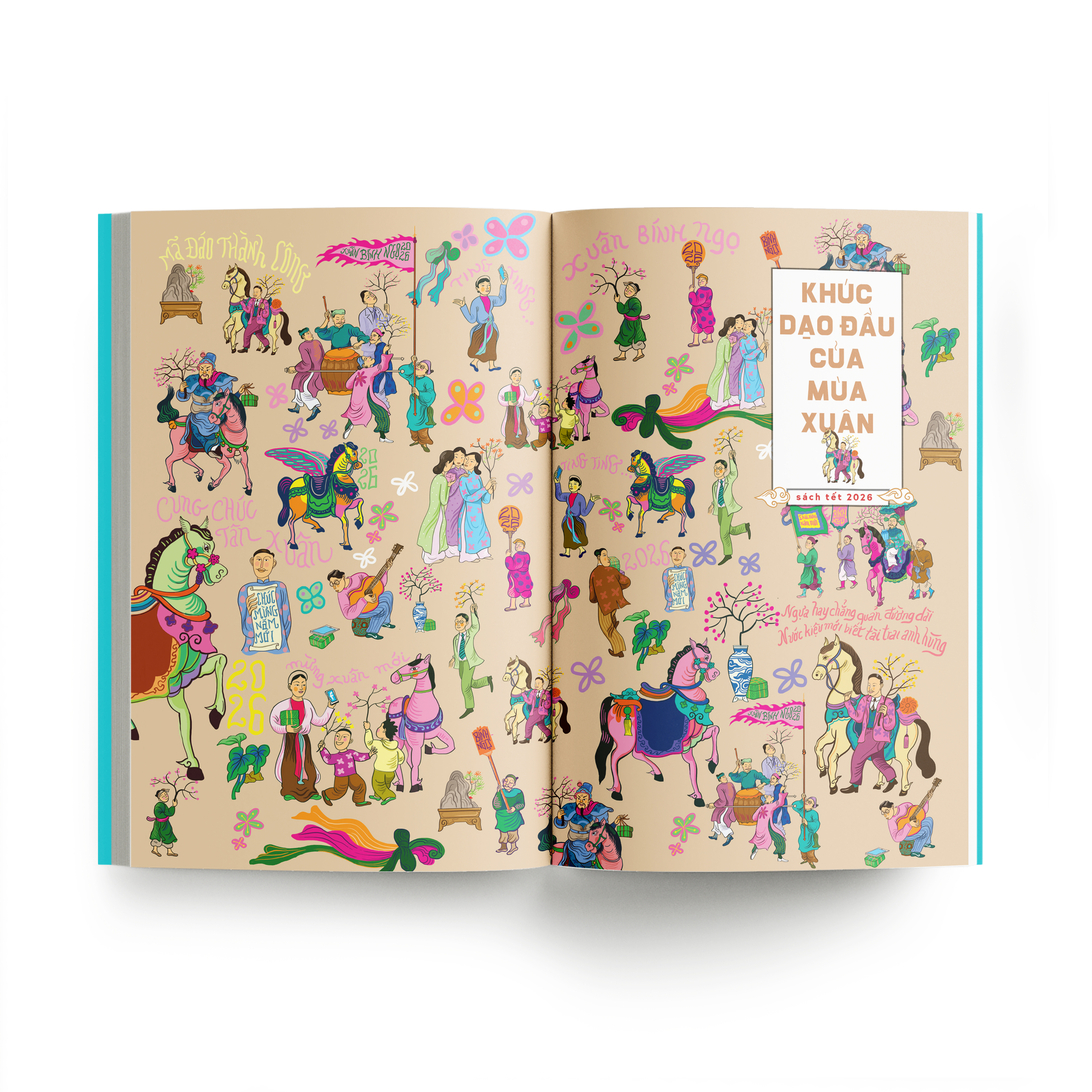 Sach Tet Binh Ngo 2026 - Hop Tuyen Van Tho Nhac Hoa Chu De  Mua Xuan Va Ngay Tet - Tang Kem Postcard