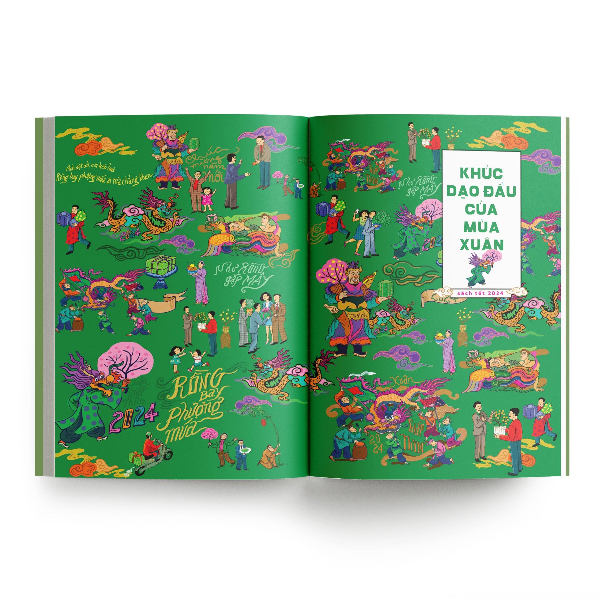 sách tết giáp thìn 2024 - hợp tuyển văn thơ nhạc hoạ chủ đề mùa xuân và ngày tết