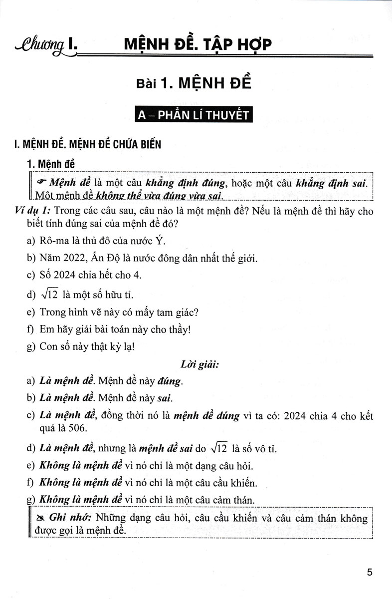 sách tham khảo toán 10 - quyển 1 (biên soạn theo chương trình giáo dục phổ thông mới - dùng chung cho các bộ sgk hiện hành)