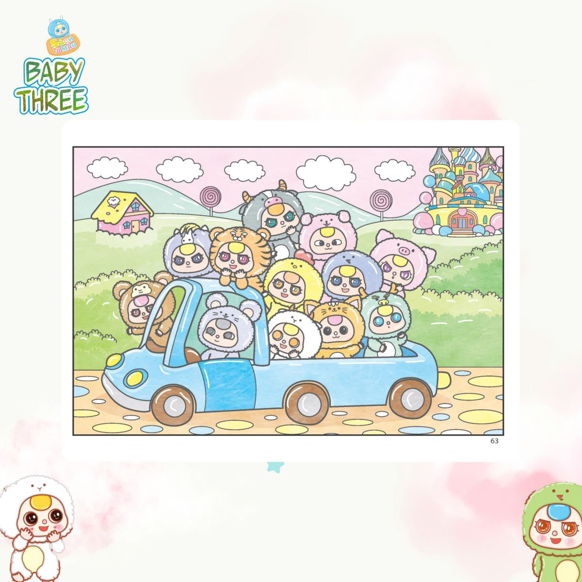 Sach To Mau Baby Three 12 Con Giap O Vuong Quoc Ngot Ngao