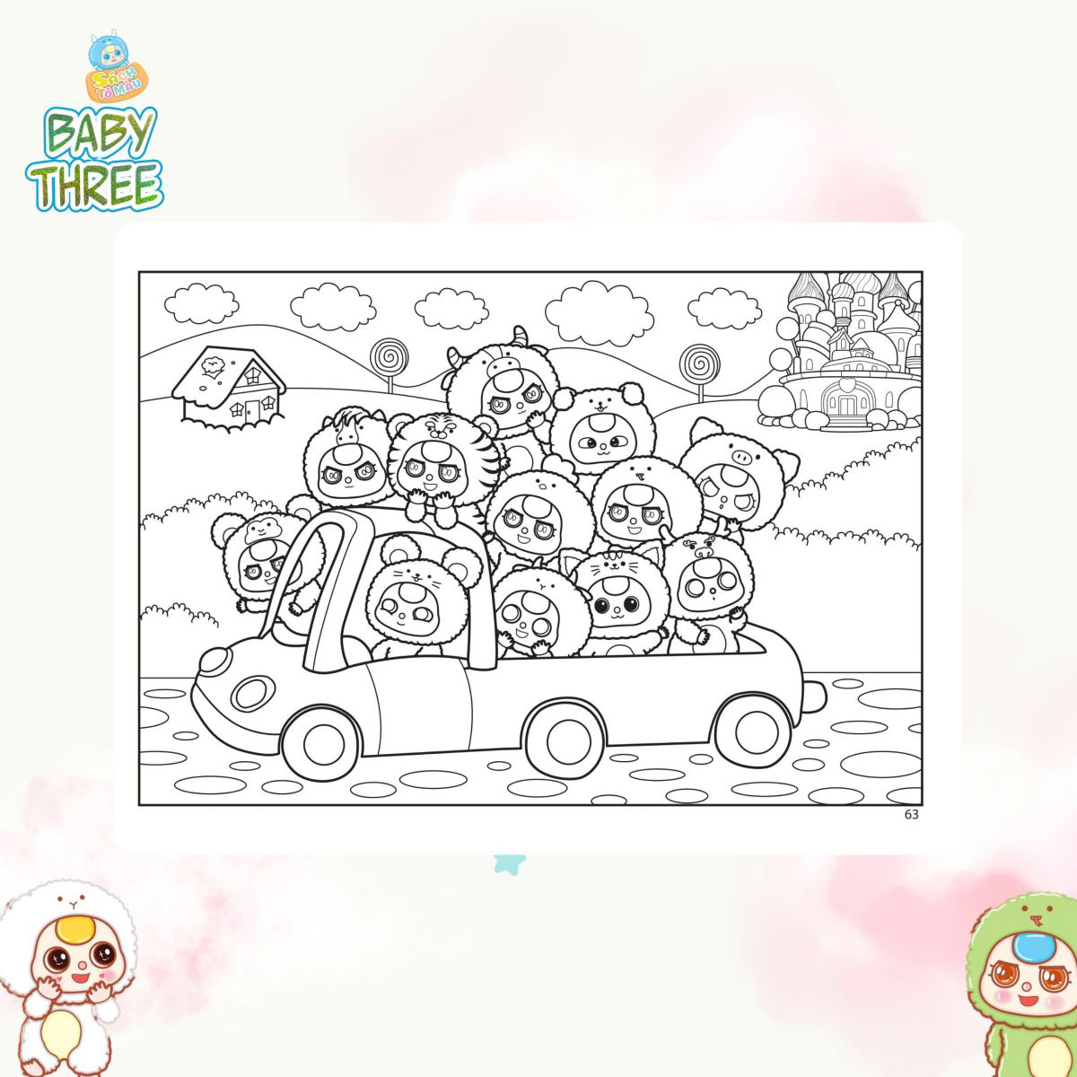 Sach To Mau Baby Three 12 Con Giap O Vuong Quoc Ngot Ngao